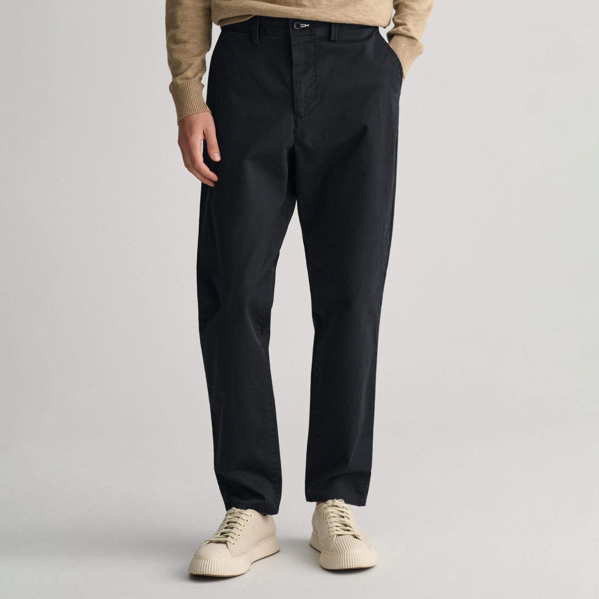 GANT Erkek Siyah Regular Fit Chino Pantolon