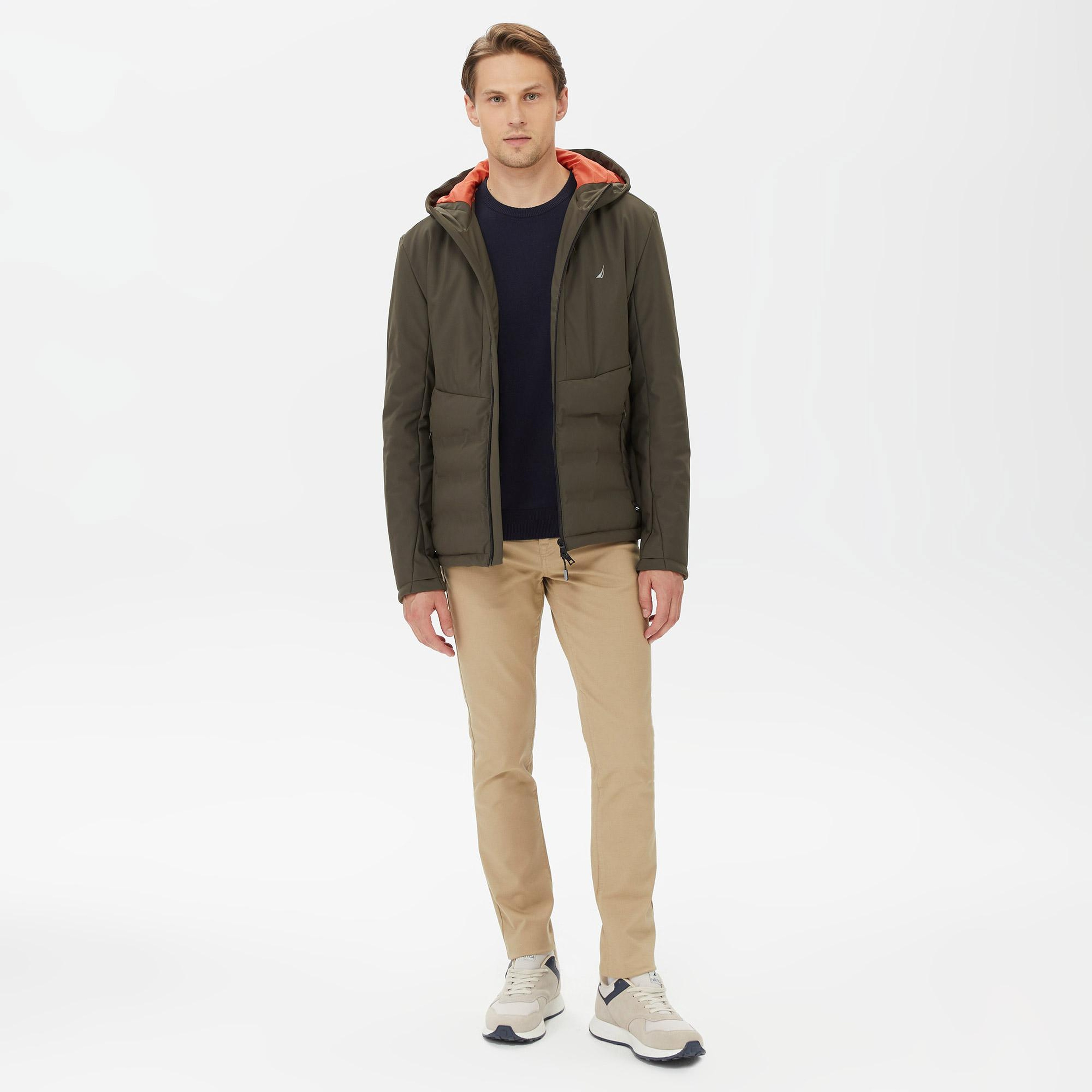 Nautica Erkek Yeşil Standart Fit Mont