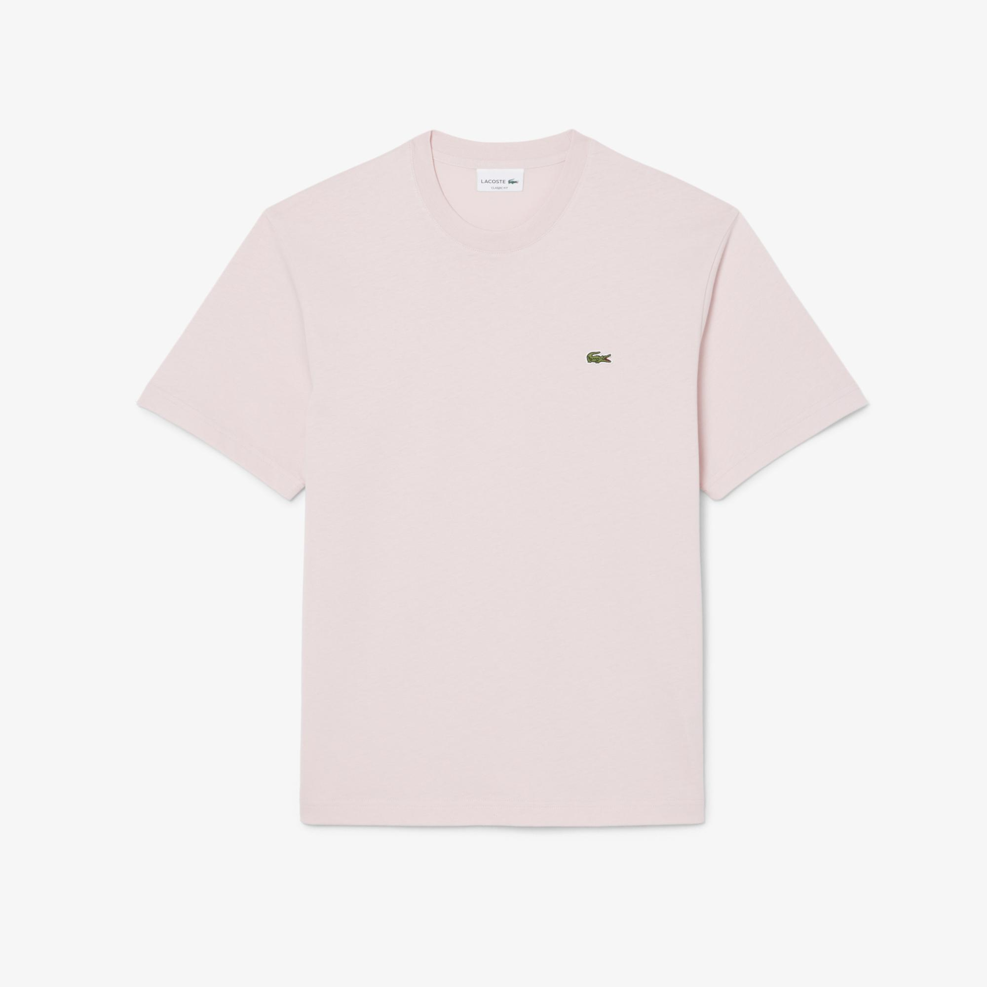 Lacoste Erkek Classic Fit Bisiklet Yaka Pembe T-Shirt