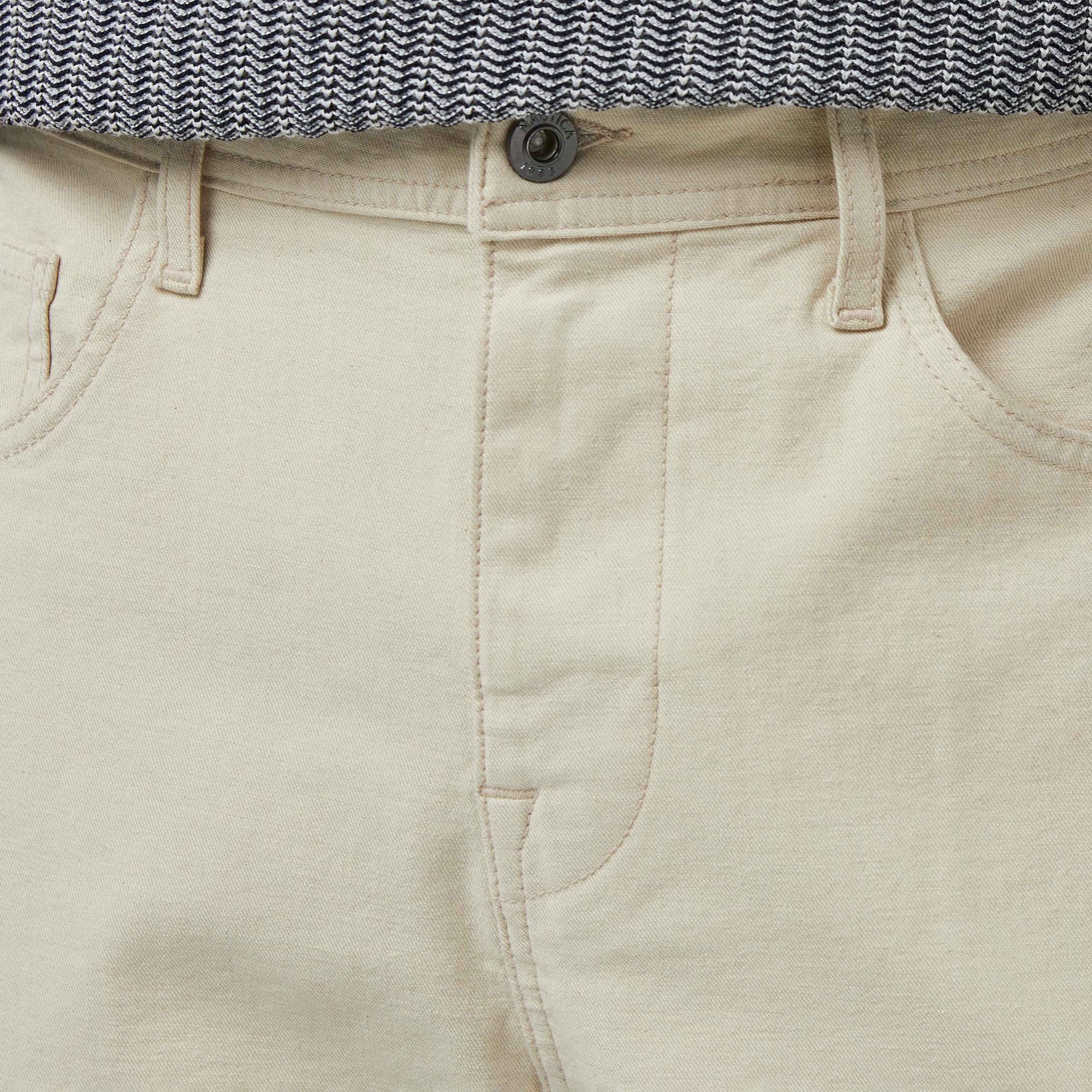 Nautica Erkek Krem Tapered Denim Pantolon