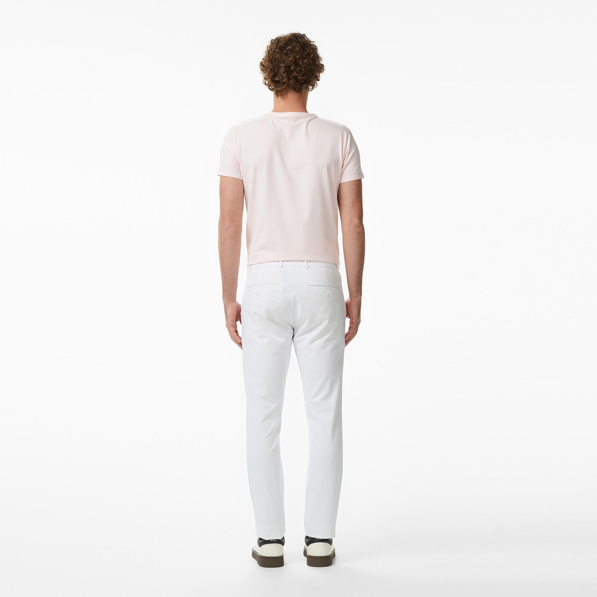 Lacoste Erkek Slim Fit Beyaz Chino Pantolon