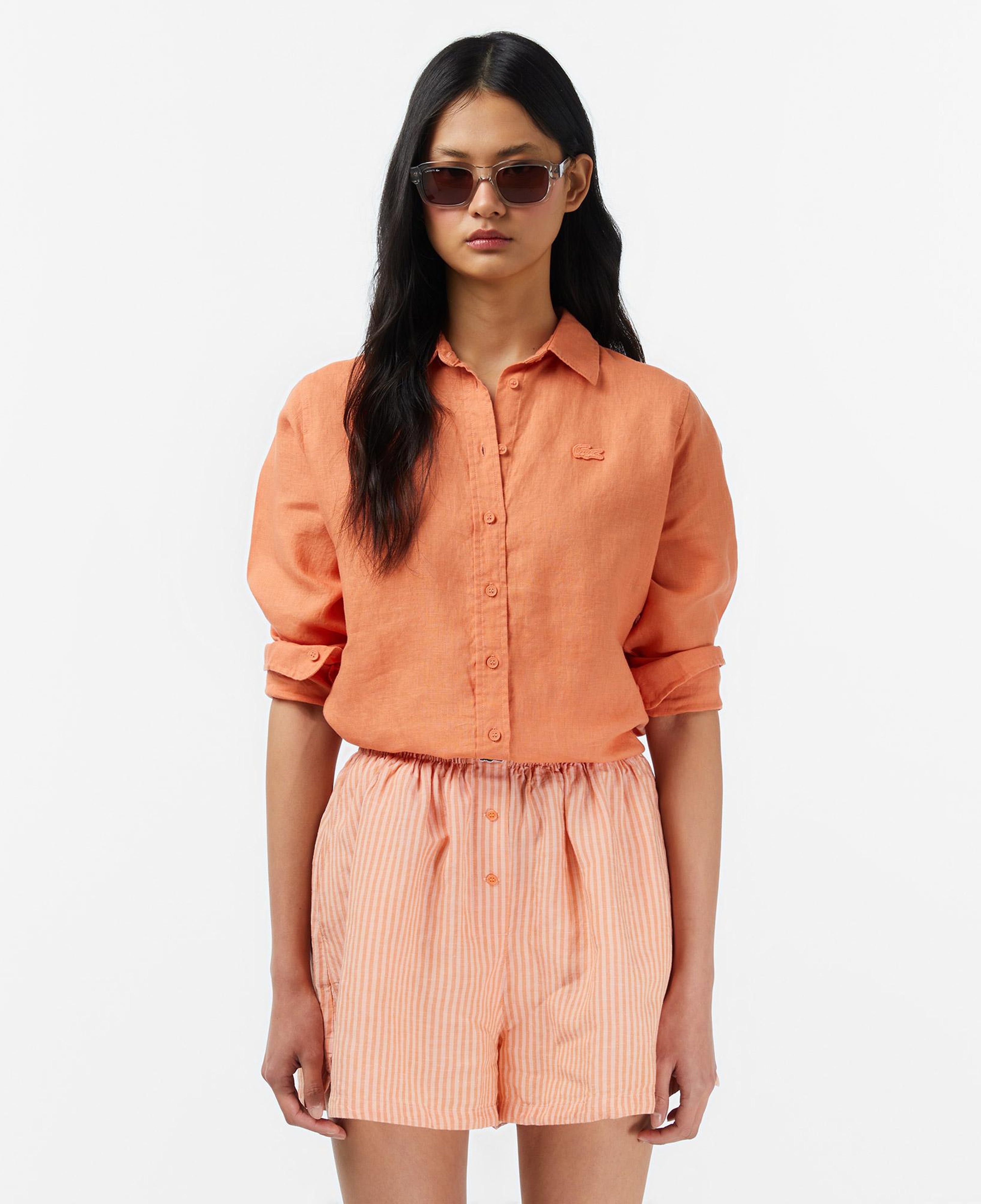 Lacoste Kadın Relaxed Fit Turuncu Gömlek