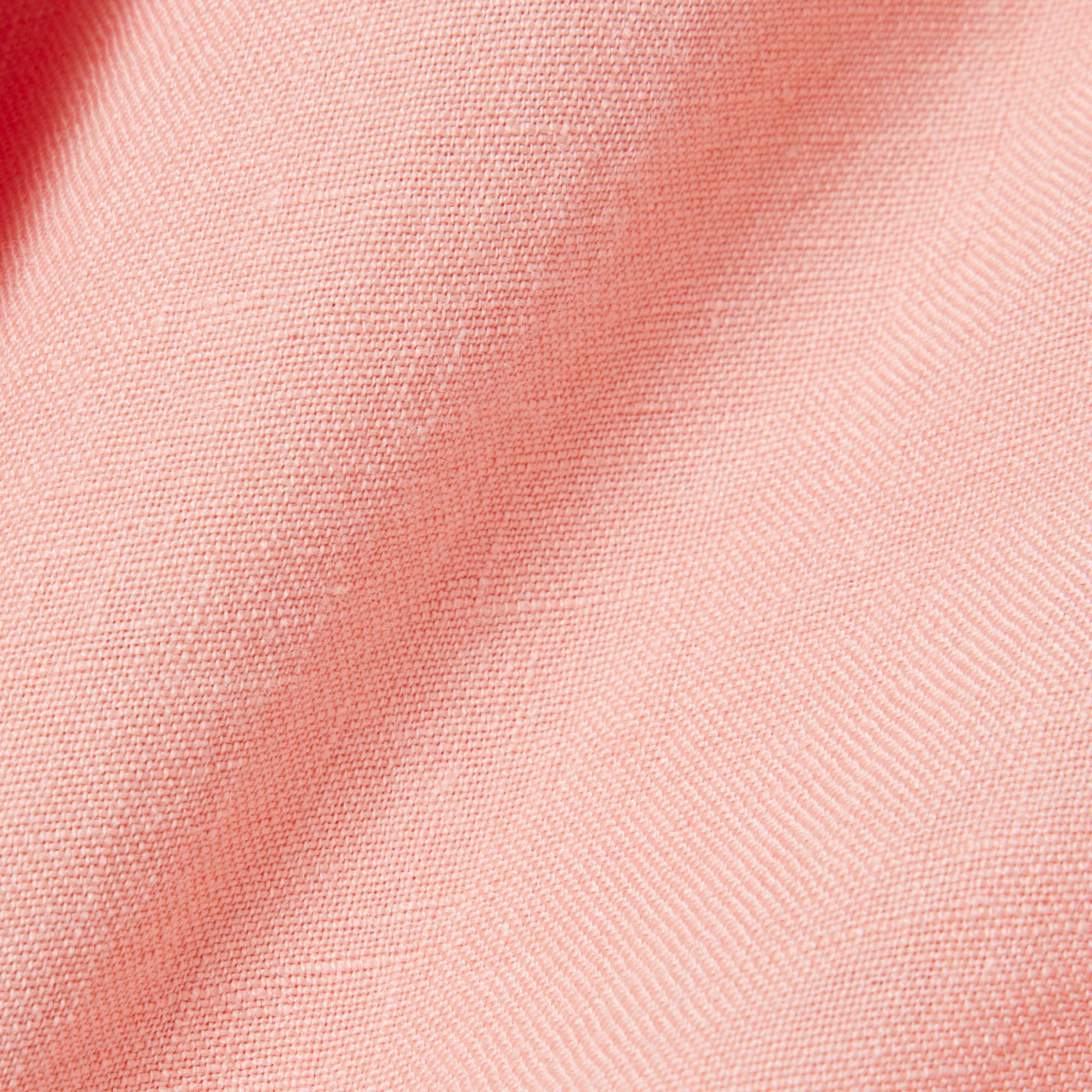 Lacoste Erkek Regular Fit Düğmeli Yaka Keten Pembe Gömlek