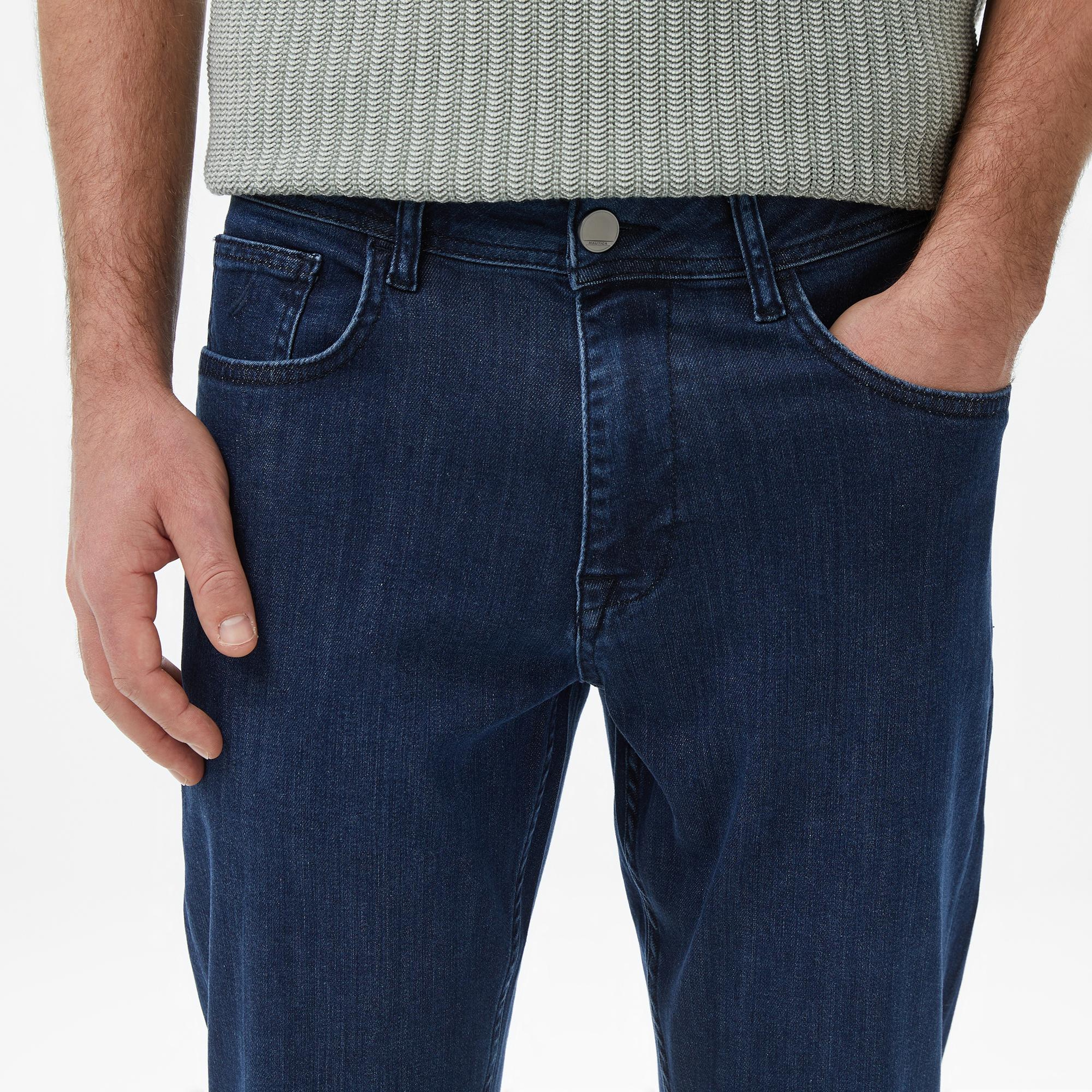 Nautica Erkek Mavi Slim Fit Denim Pantolon