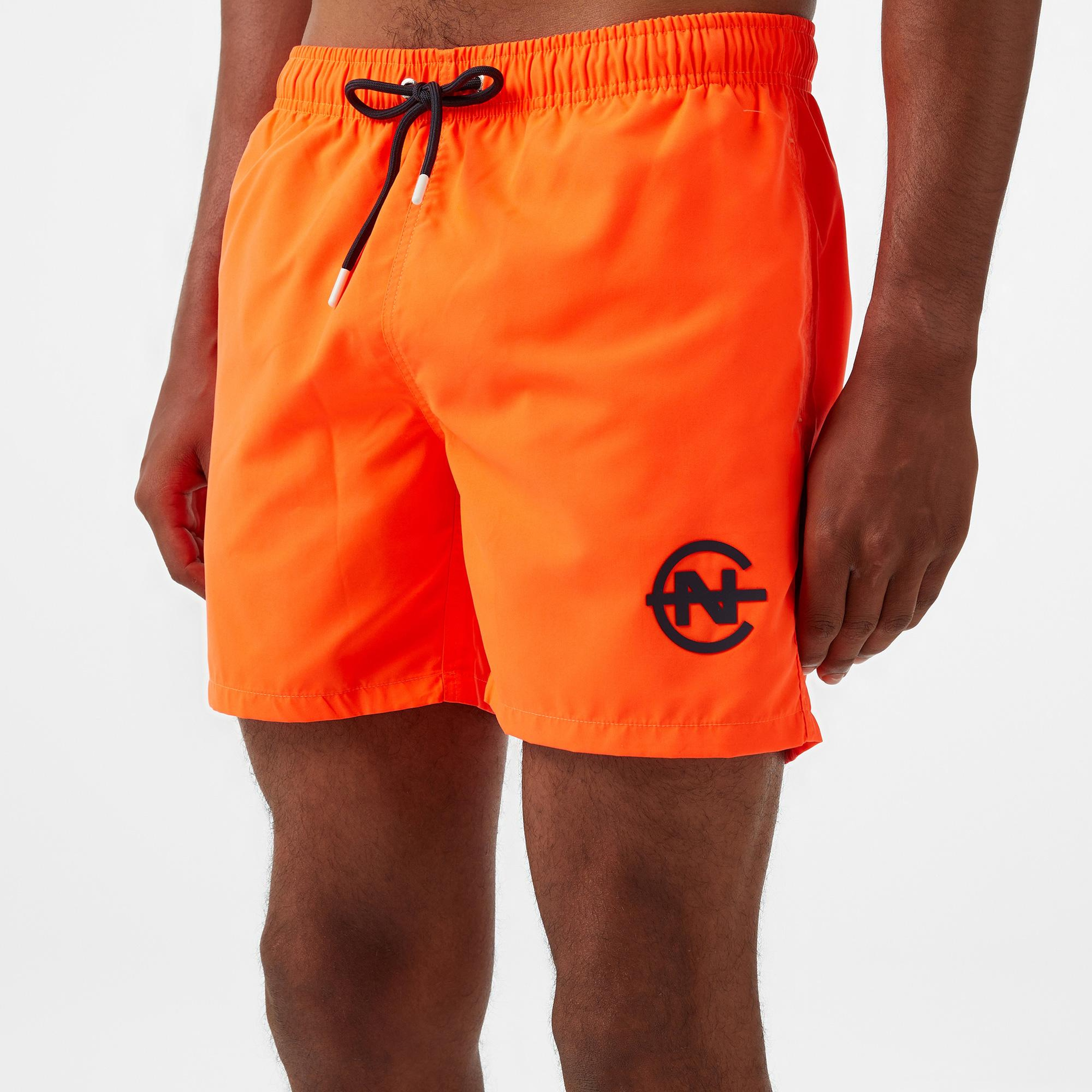 Nautica Erkek Turuncu Standart Fit Deniz Şortu