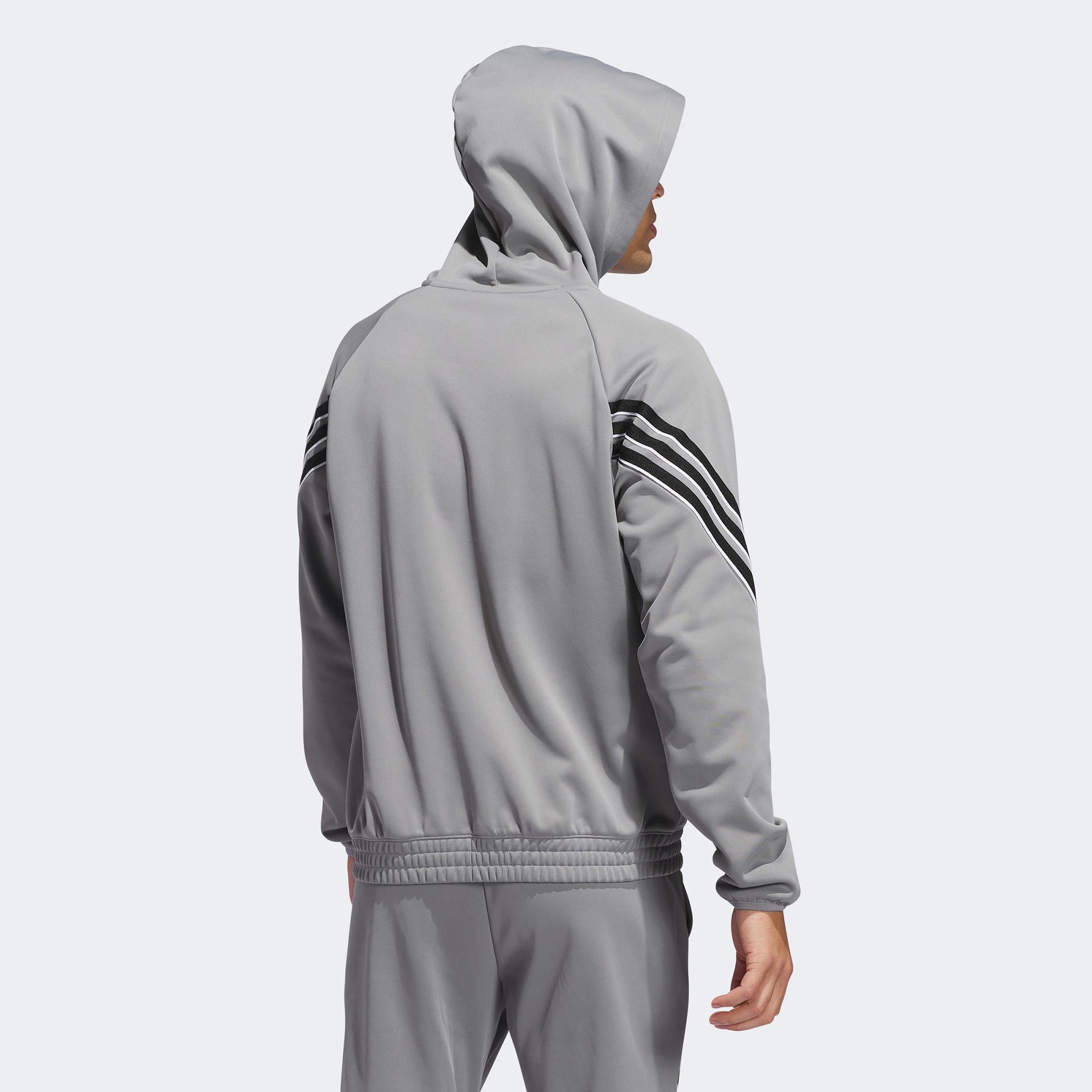adidas Select Foundation Fleece Erkek Gri Basketbol Sweatshirt