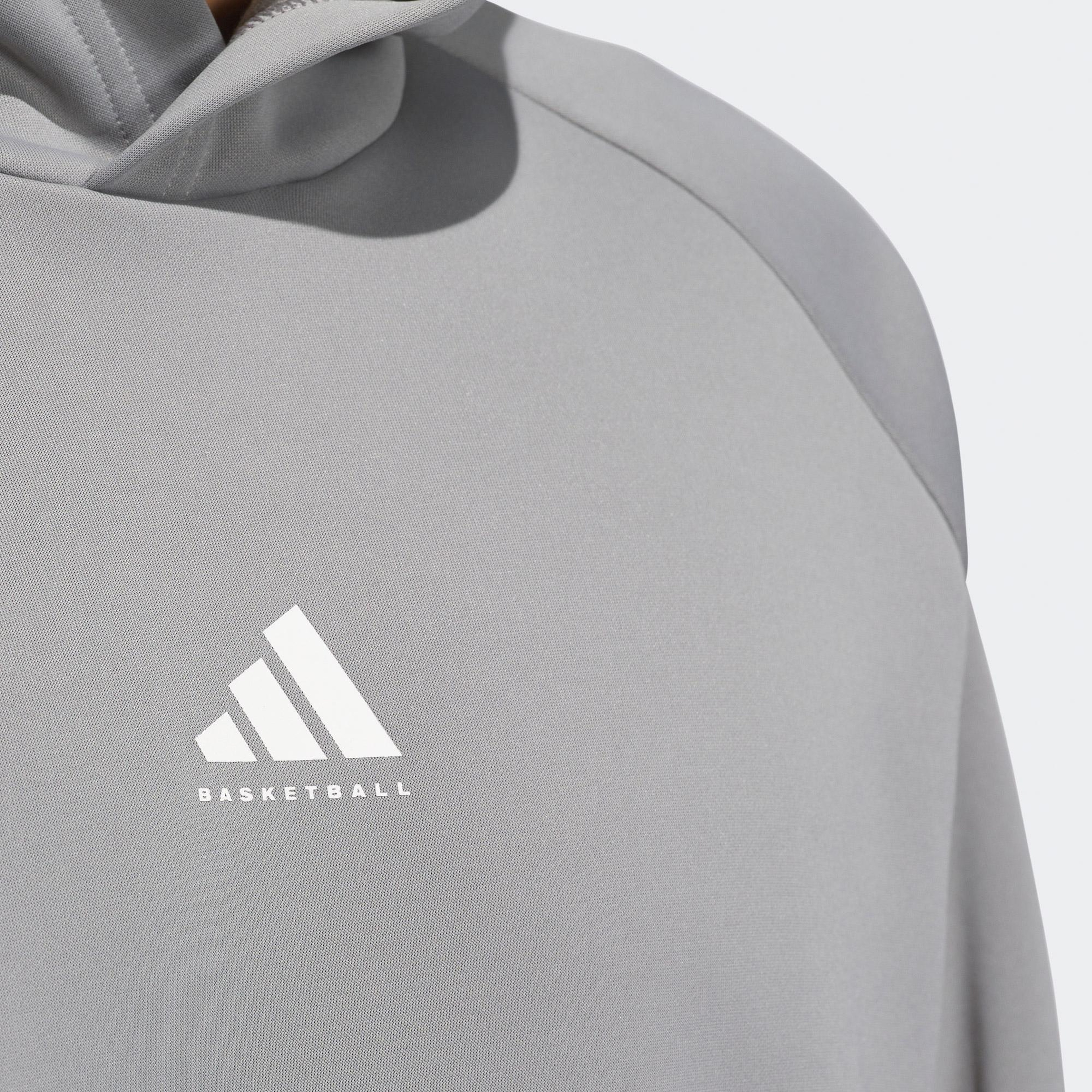 adidas Select Foundation Fleece Erkek Gri Basketbol Sweatshirt