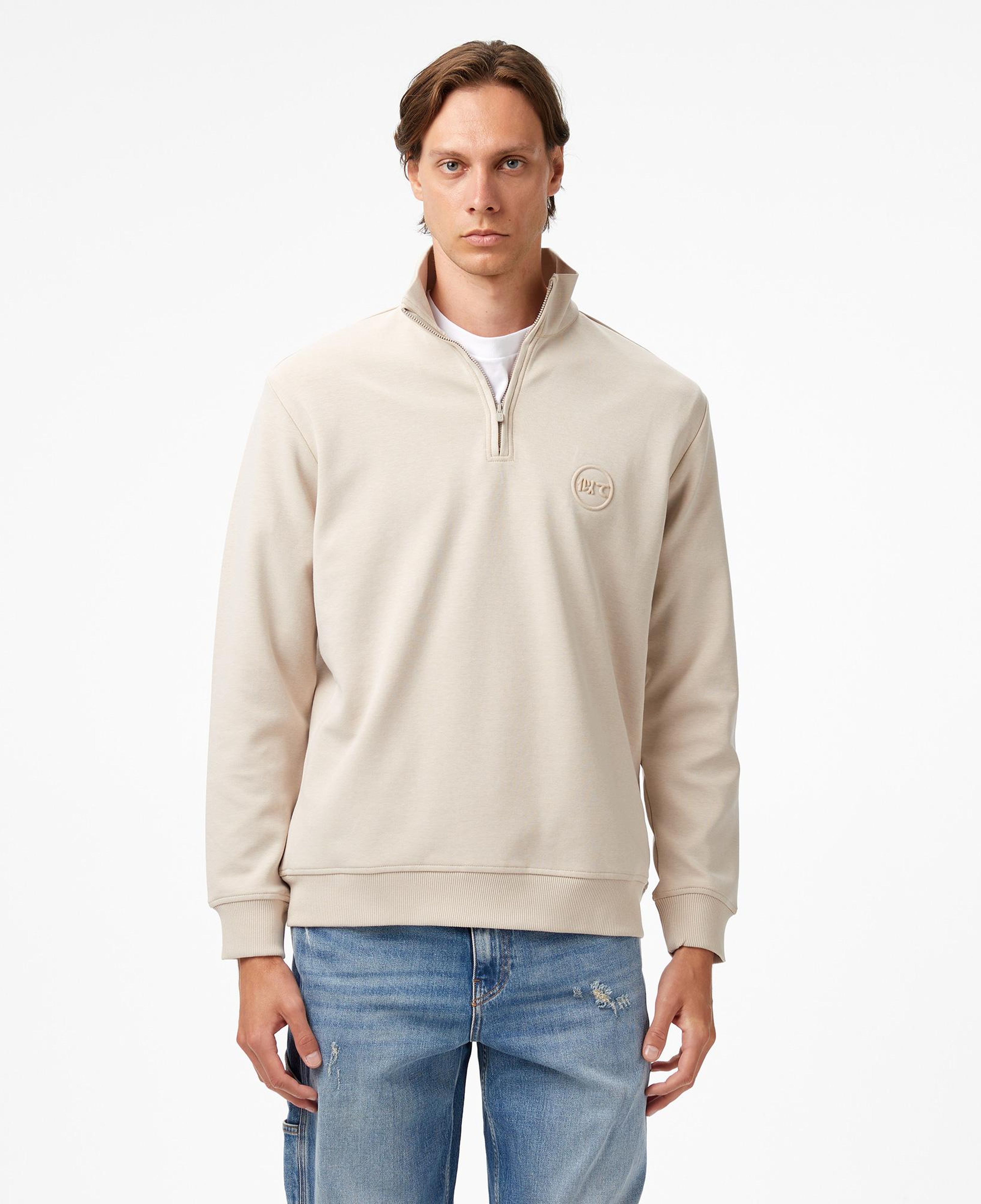 UNITED4 Classic Erkek Bej Sweatshirt