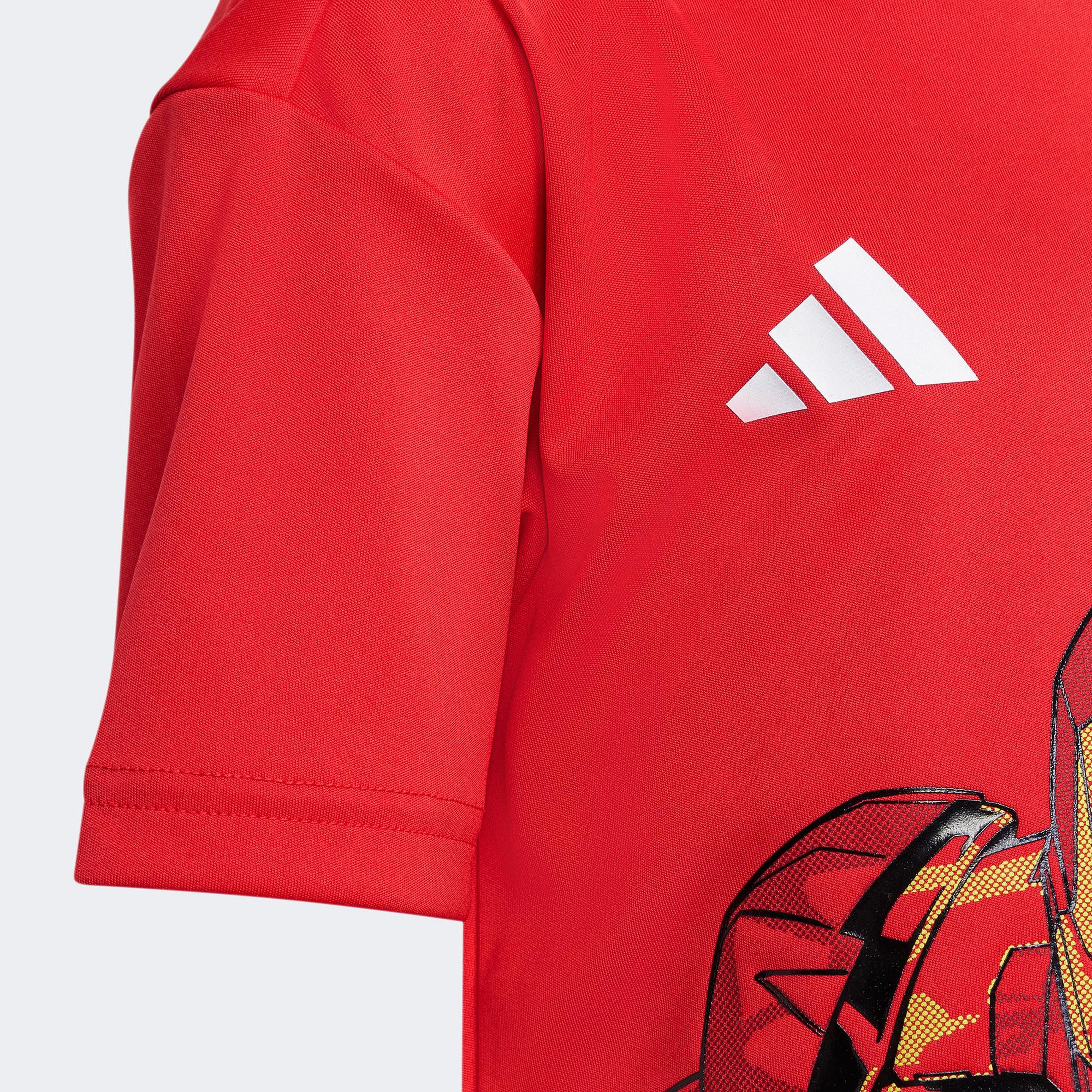adidas X Marvel Ironman Çocuk Kırmızı/Siyah Şort Takımı