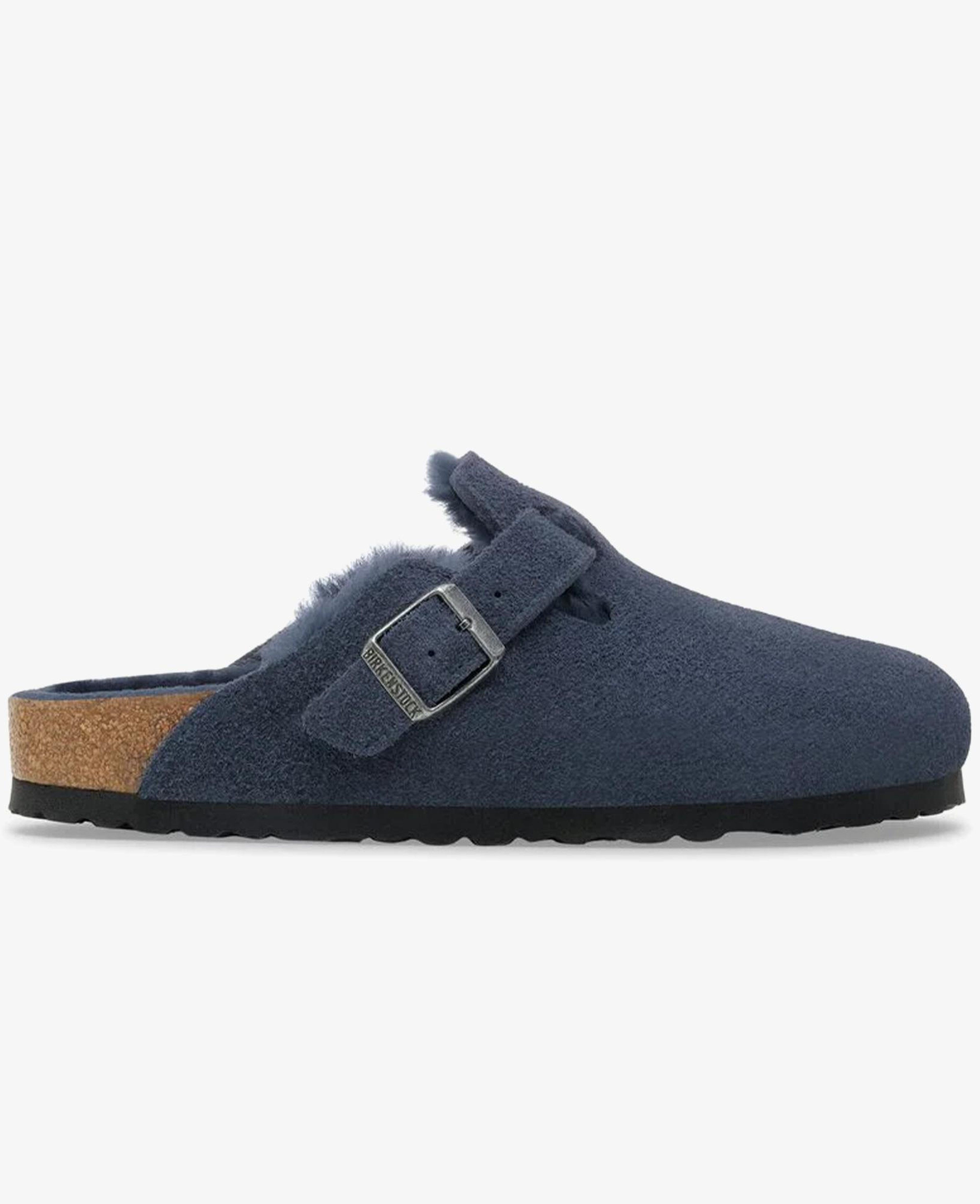 Birkenstock Boston VL Shearling Unisex Lacivert Terlik