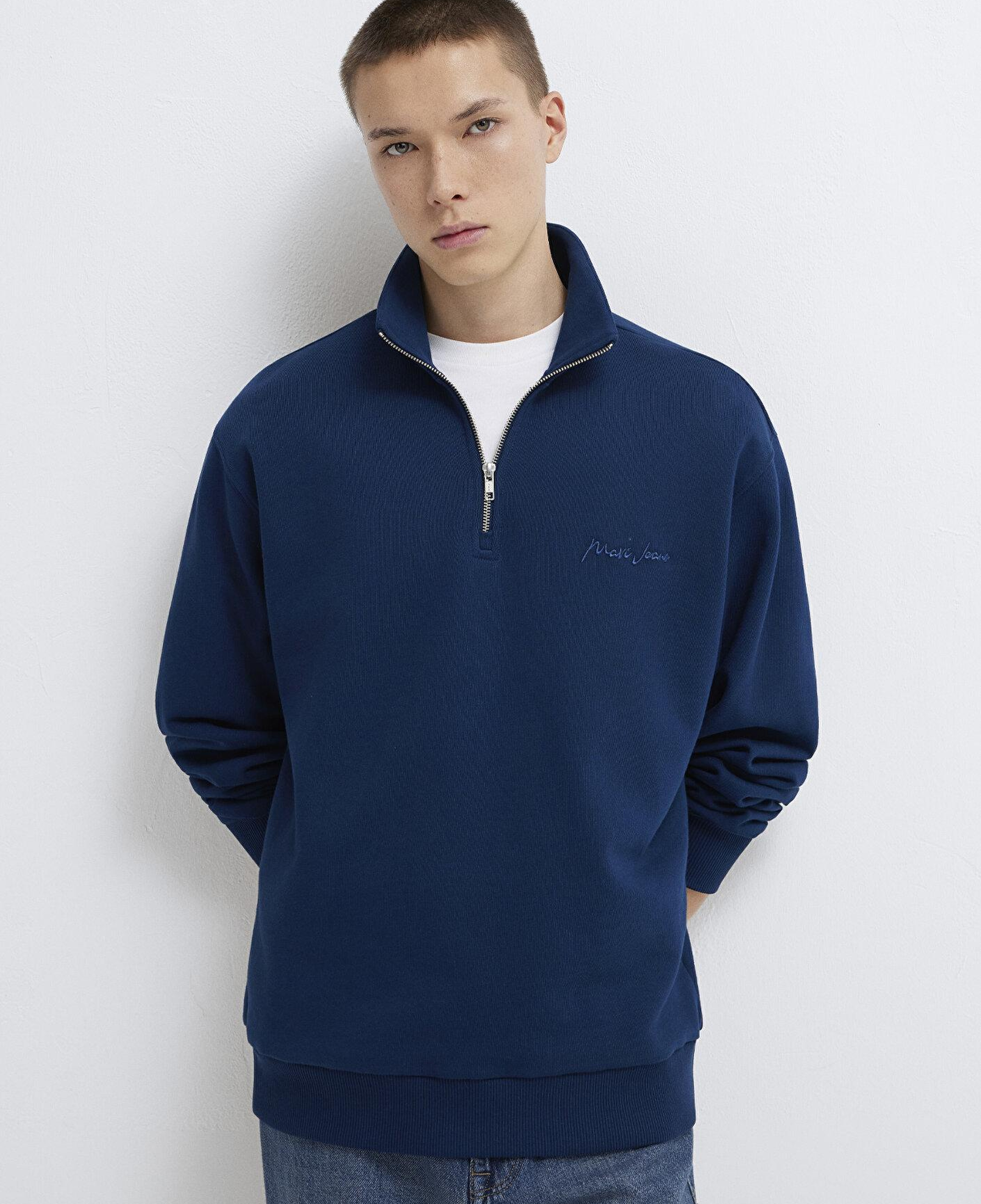 Mavi Mavi Jeans Yarı Fermuarlı Lacivert Sweatshirt 0S10555-89353