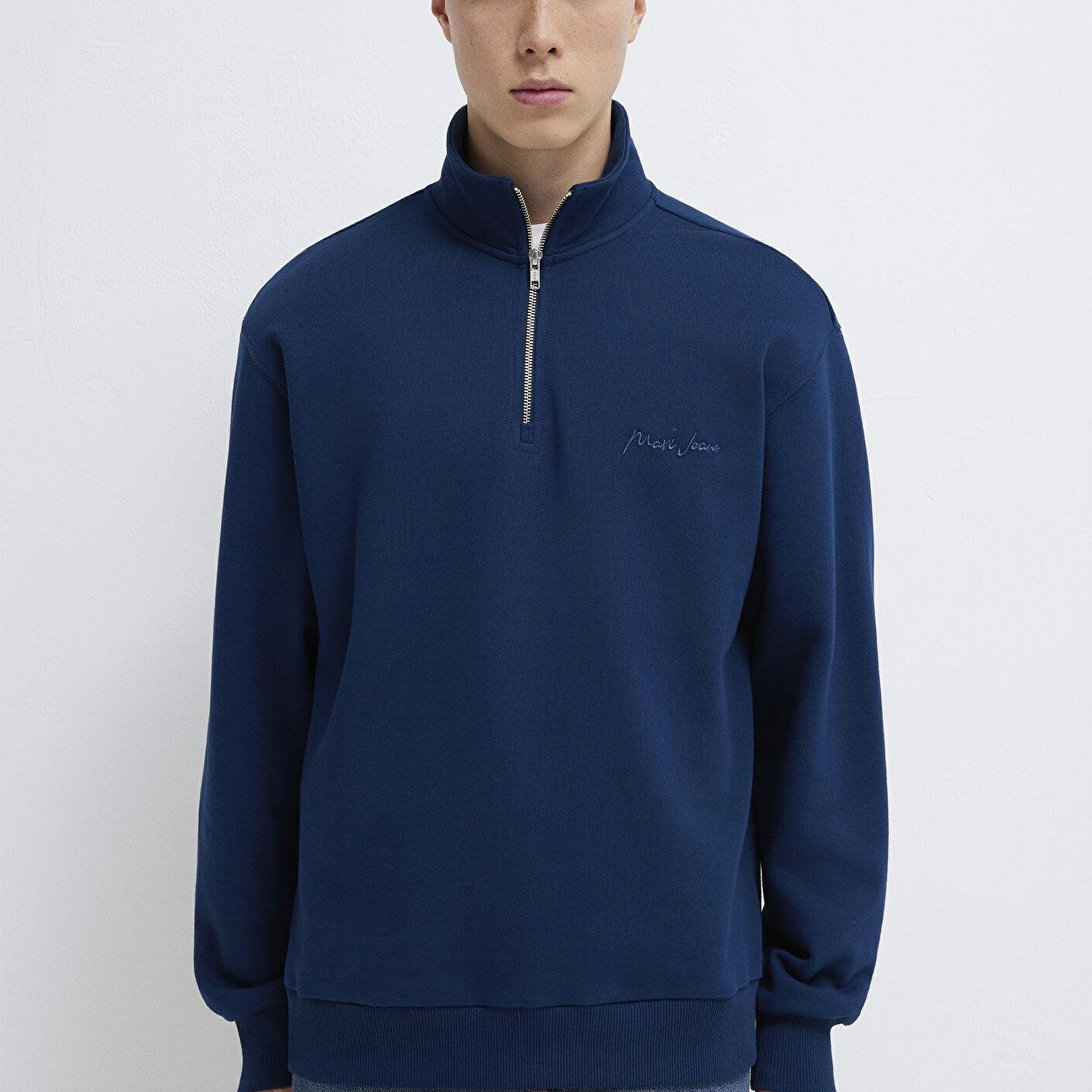 Mavi Mavi Jeans Yarı Fermuarlı Lacivert Sweatshirt 0S10555-89353