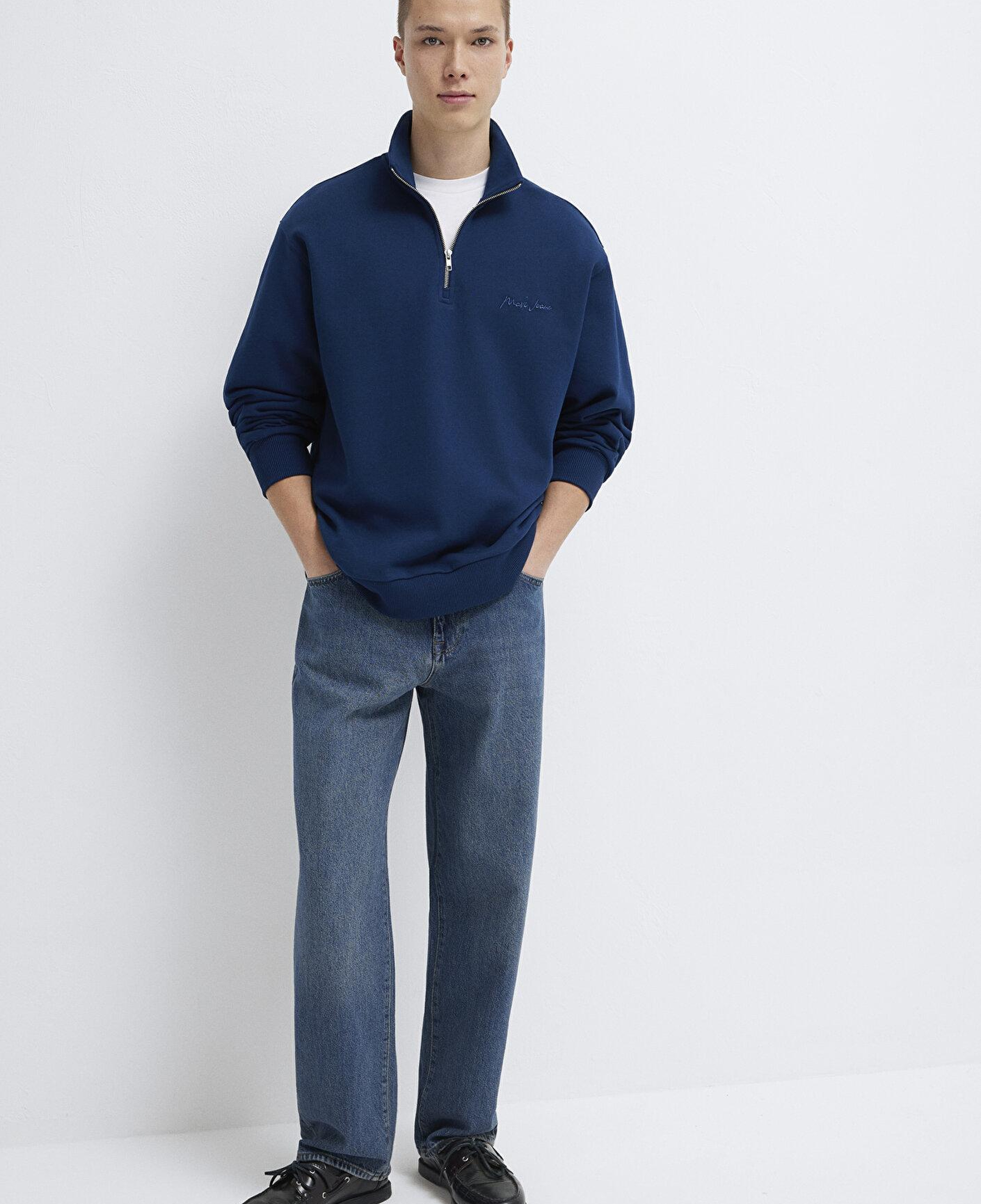 Mavi Mavi Jeans Yarı Fermuarlı Lacivert Sweatshirt 0S10555-89353