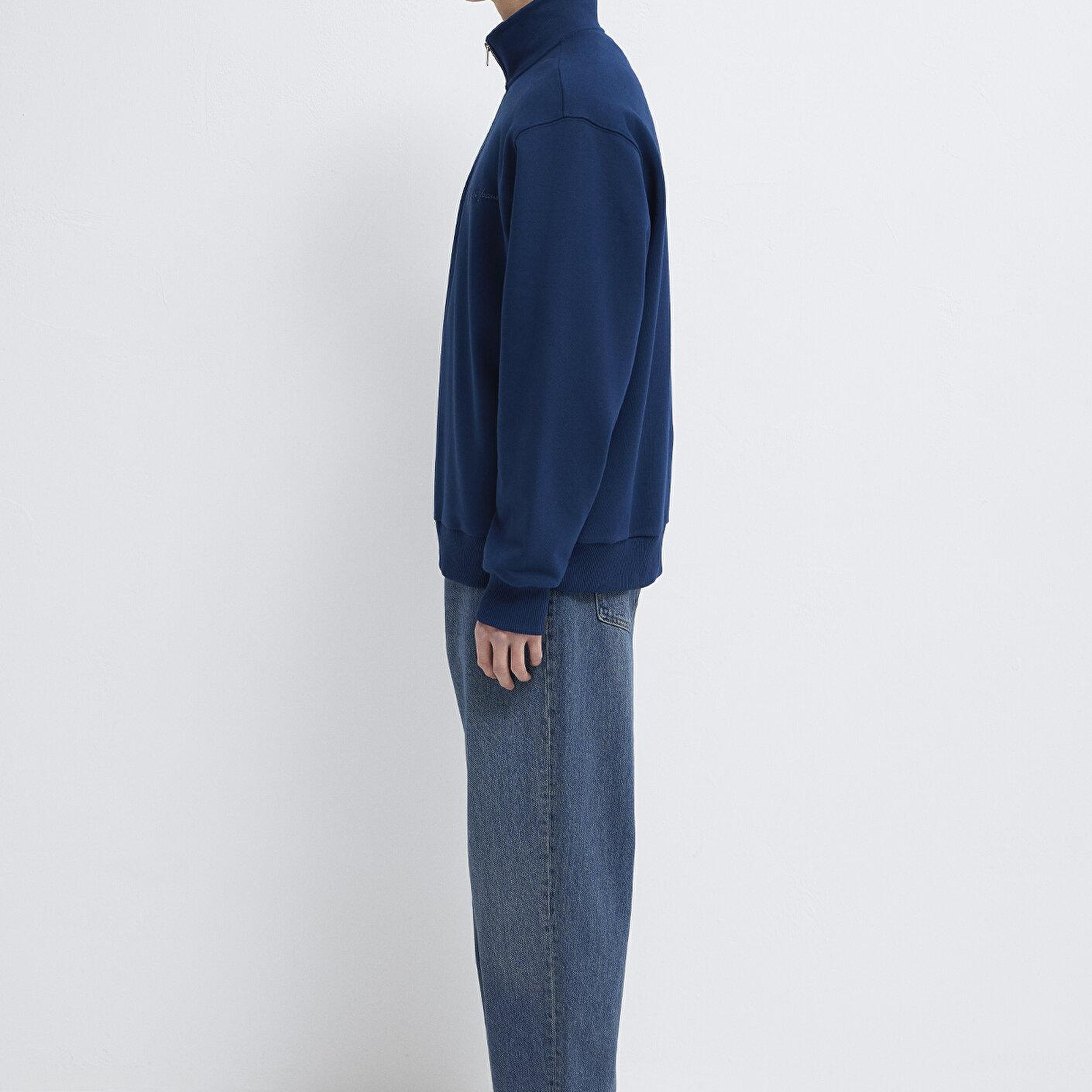 Mavi Mavi Jeans Yarı Fermuarlı Lacivert Sweatshirt 0S10555-89353