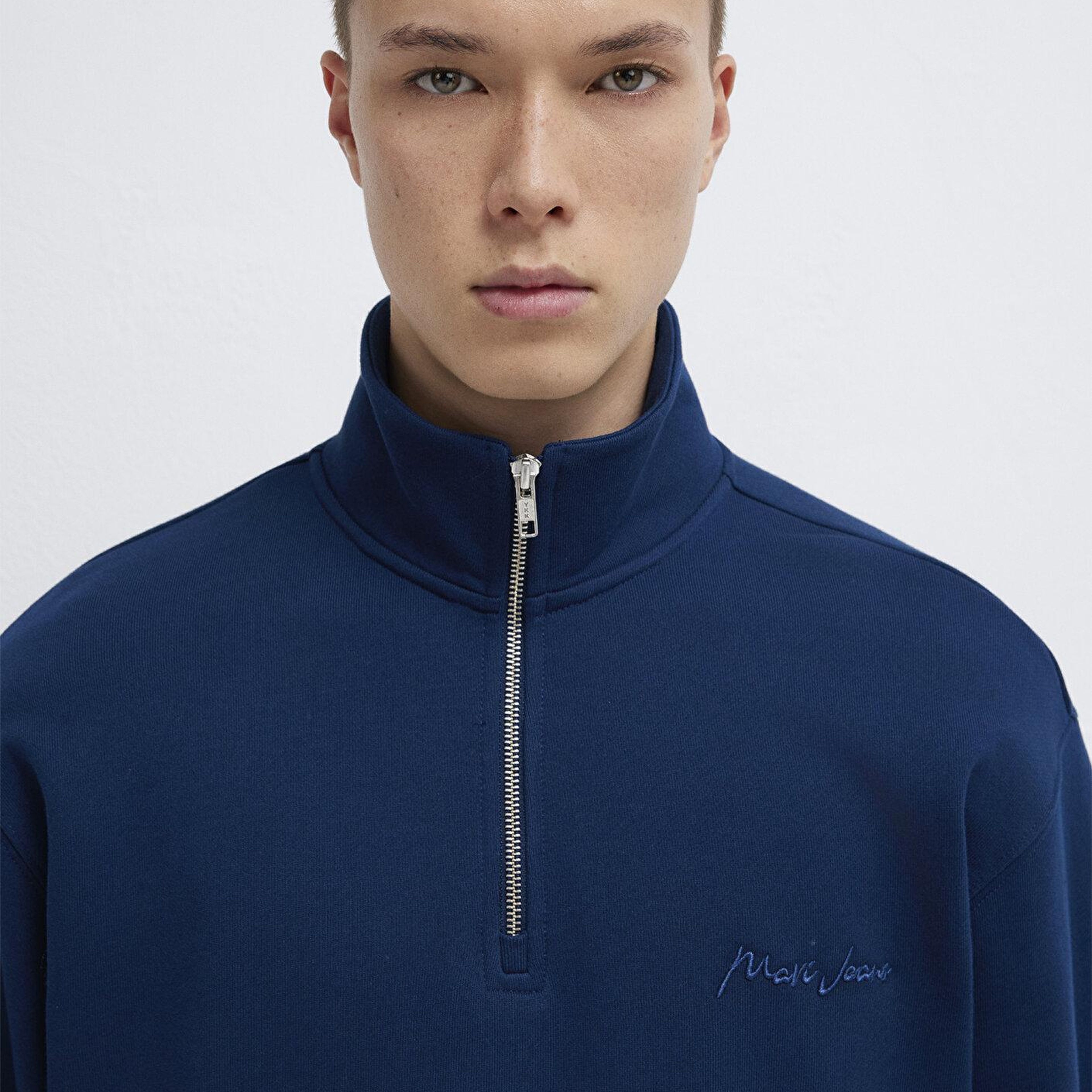 Mavi Mavi Jeans Yarı Fermuarlı Lacivert Sweatshirt 0S10555-89353