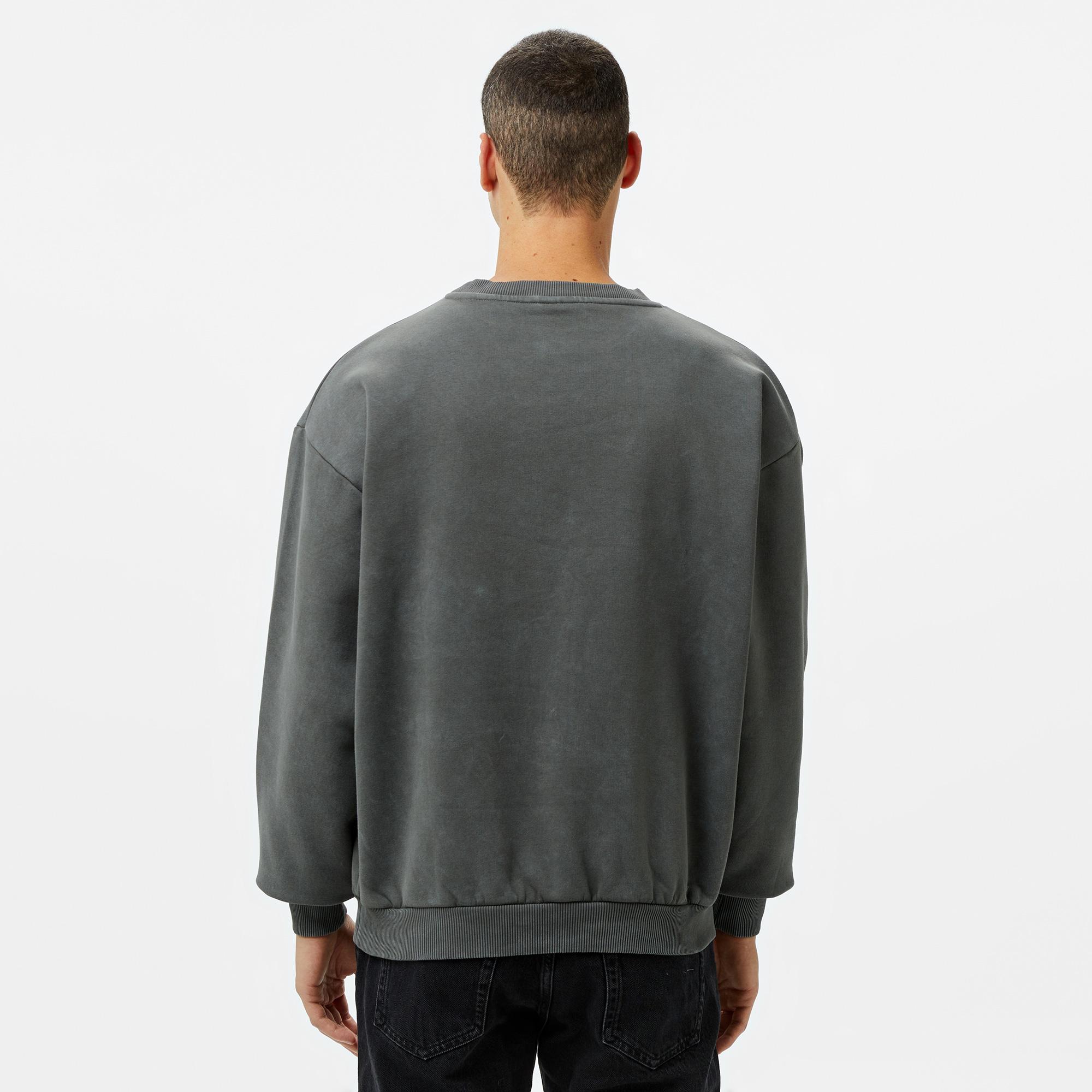 Karl Kani Kani Street Academy Washed Os Crew Erkek Gri Sweatshirt