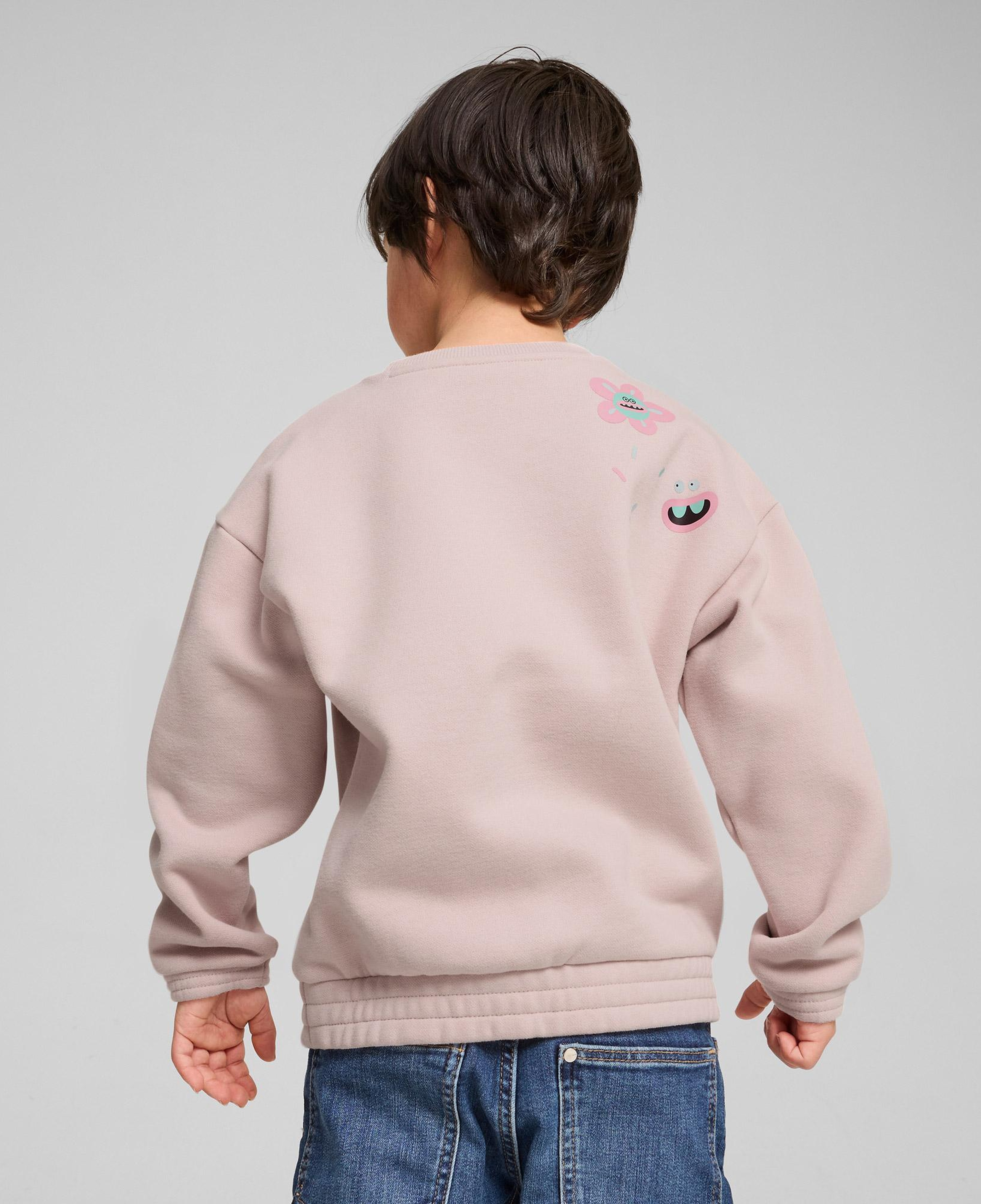 Puma X Trolls Graphic Crew Çocuk Pembe Sweatshirt
