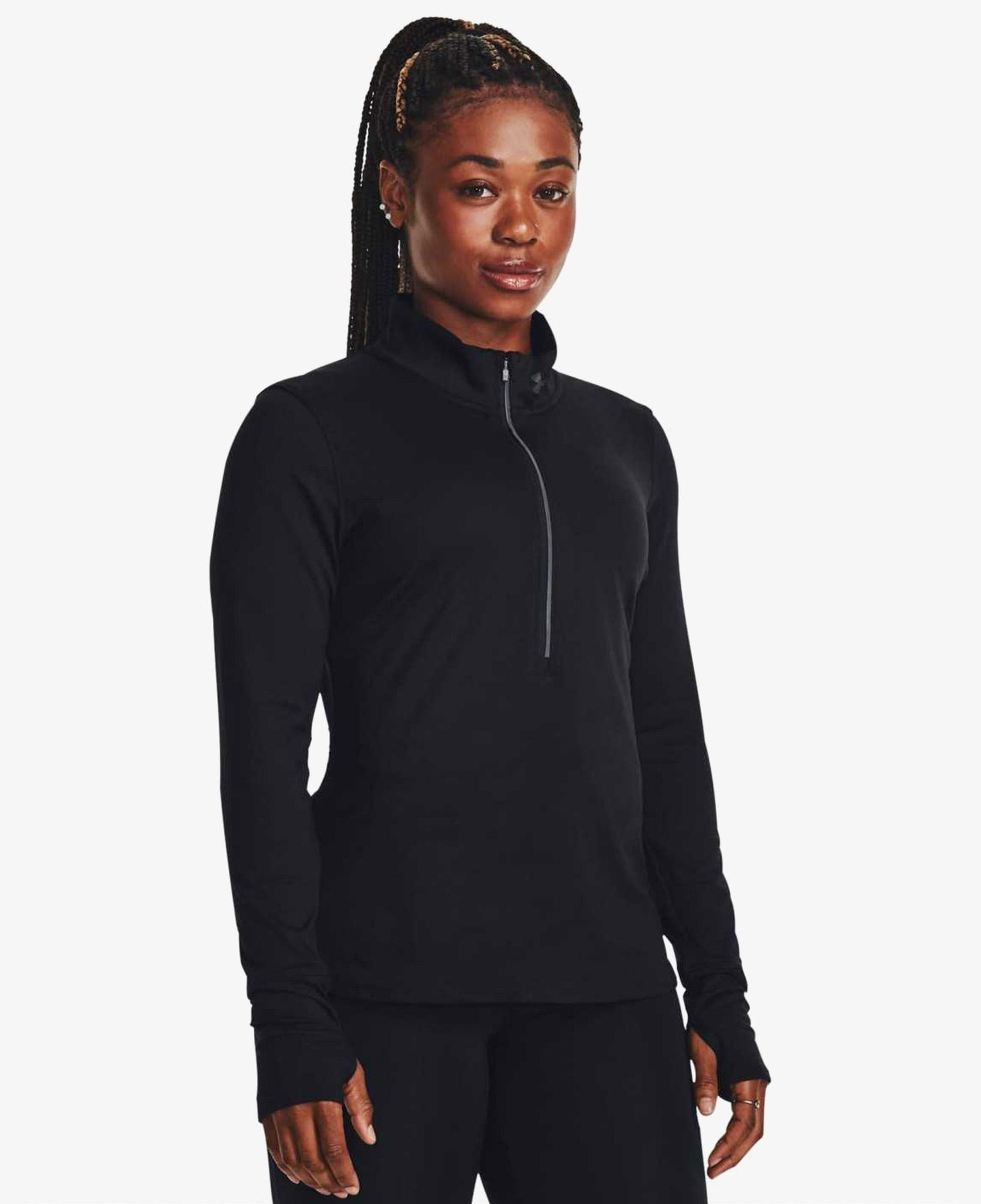Under Armour Launch Pro Half Zip Kadın Siyah Koşu Sweatshirt