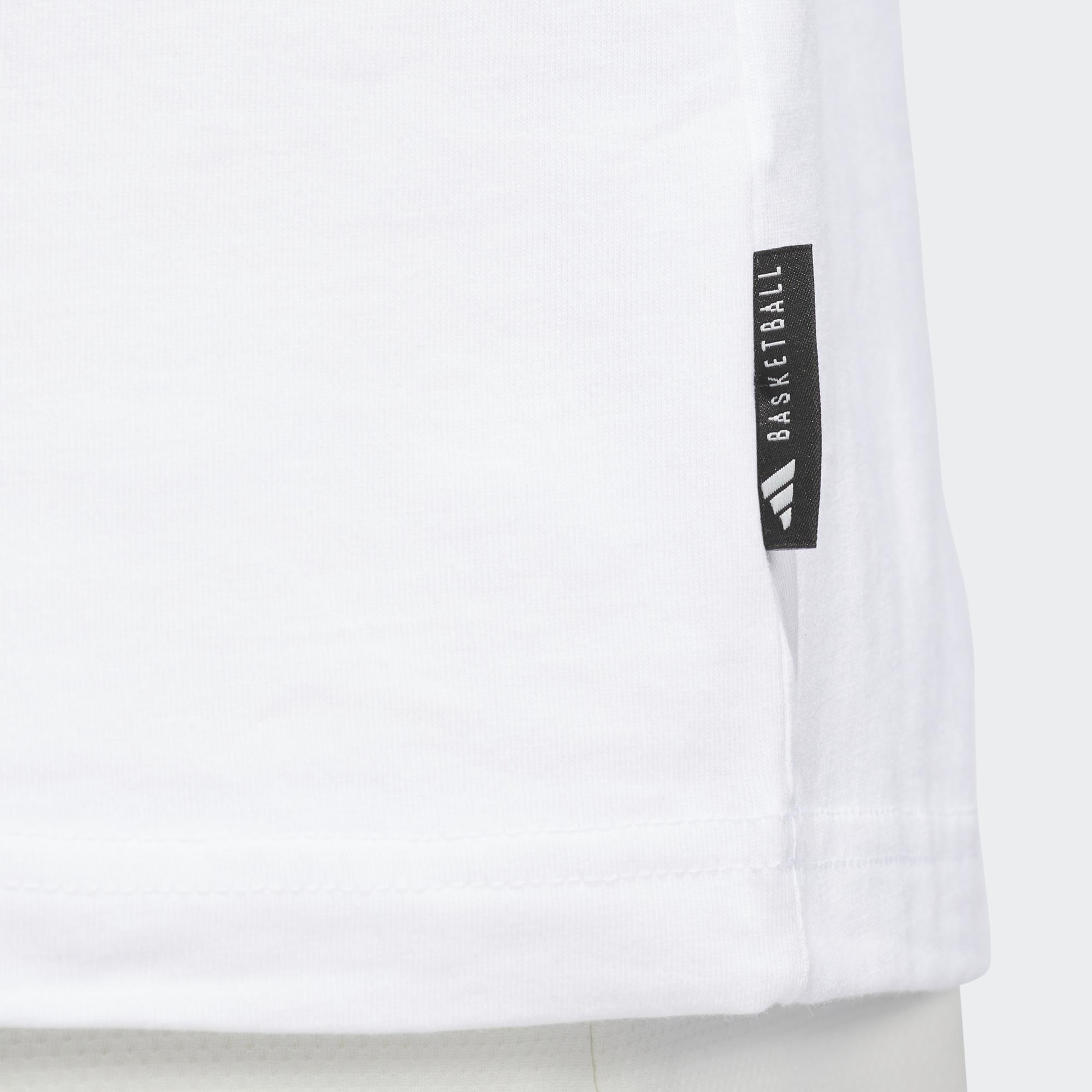 adidas Crest Basketball Graphic Erkek Beyaz T-Shirt