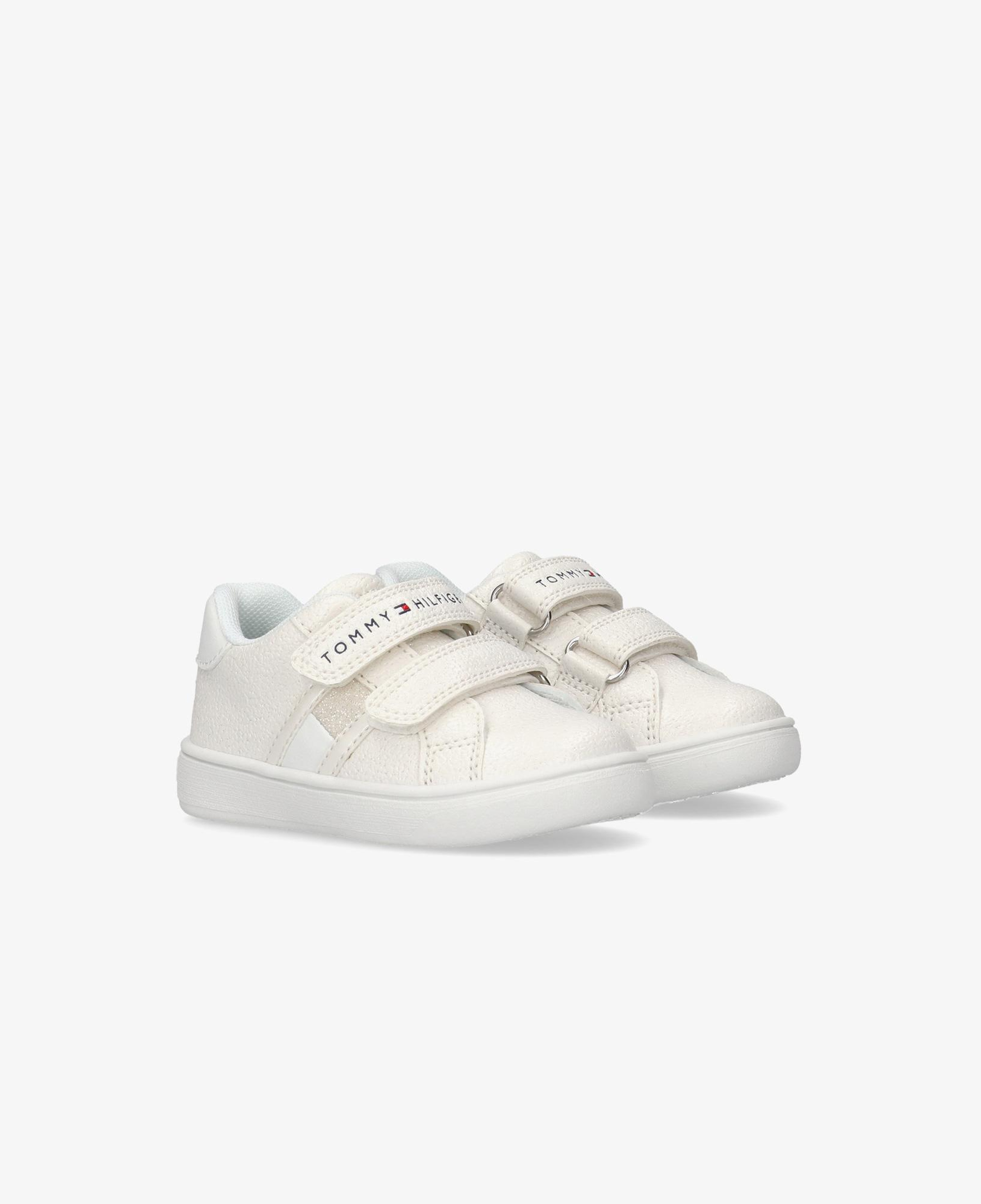 Tommy Hilfiger Flag Velcro Bebek Bej Spor Ayakkabı