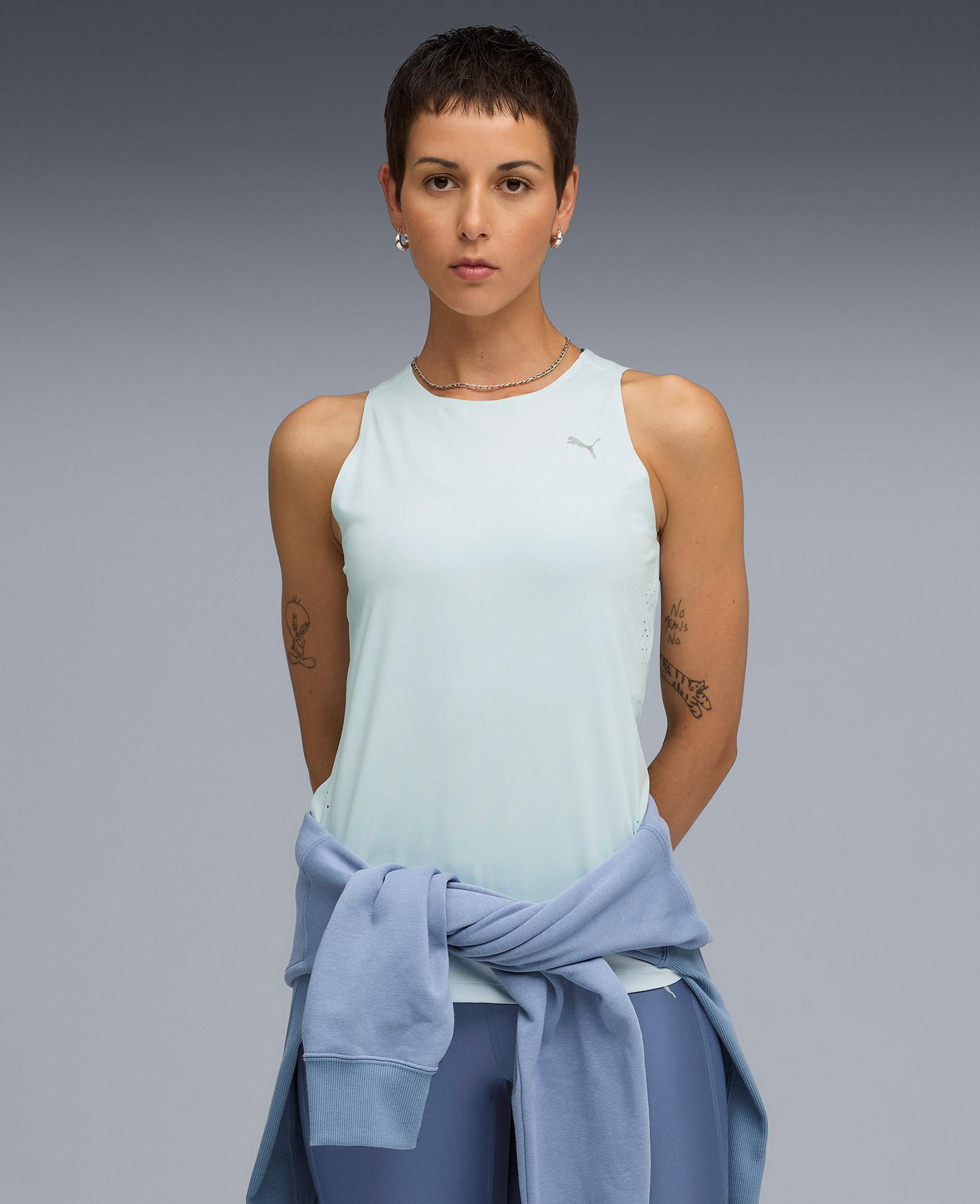 Puma Everyday Cloudspun Tank Kadın Mavi Atlet