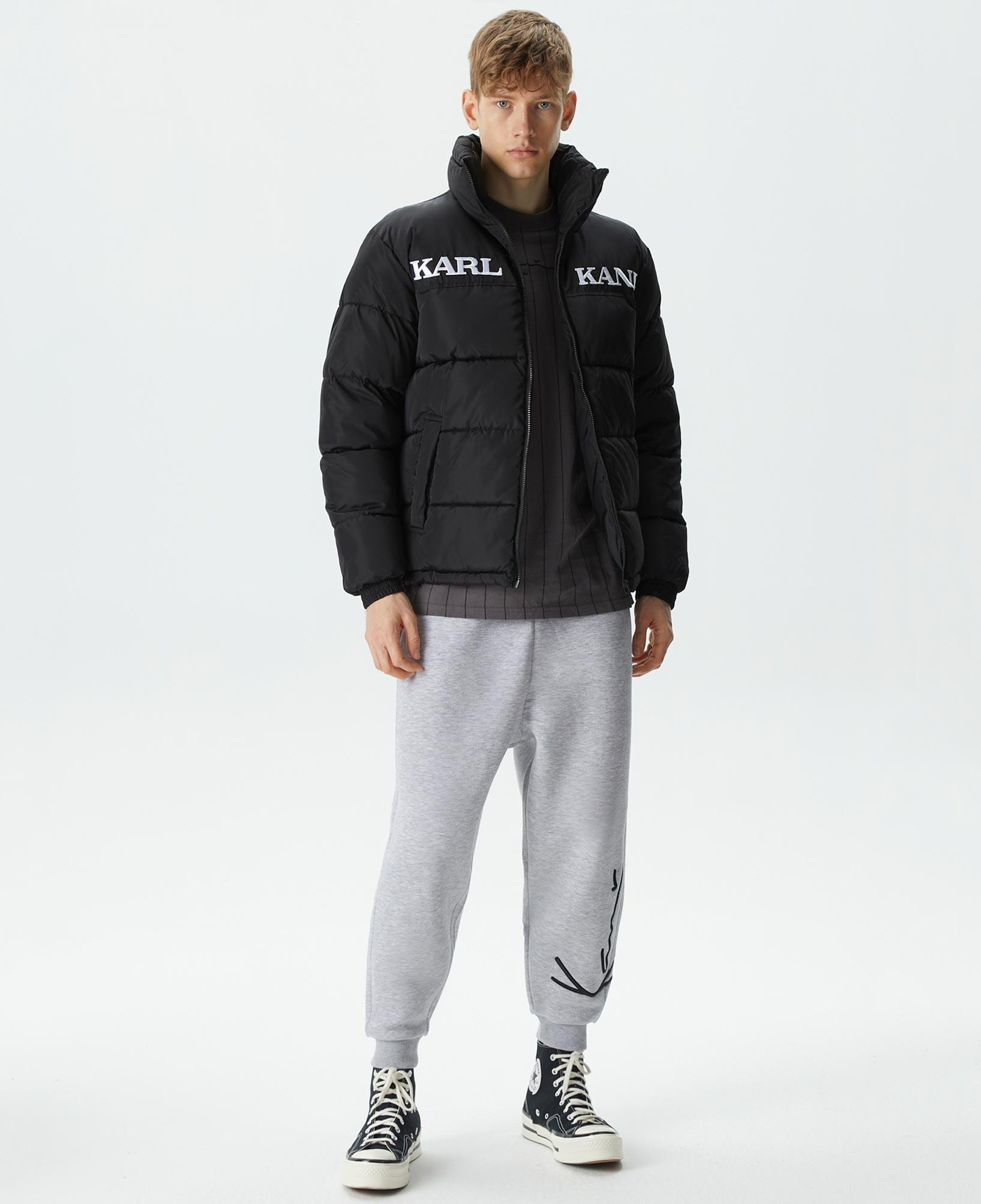 Karl Kani Retro Essential Puffer Erkek Siyah Ceket