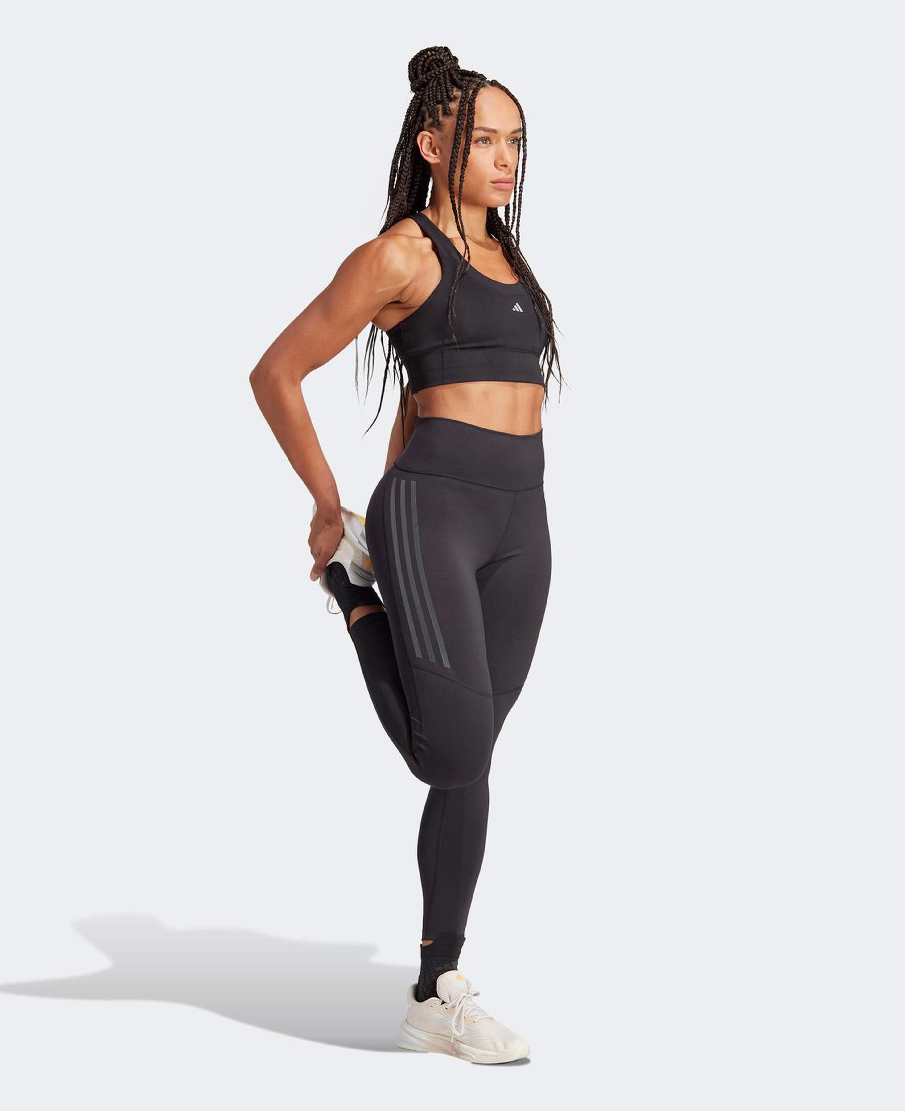 adidas Run-Pocket Medium Kadın Siyah Antrenman Bra