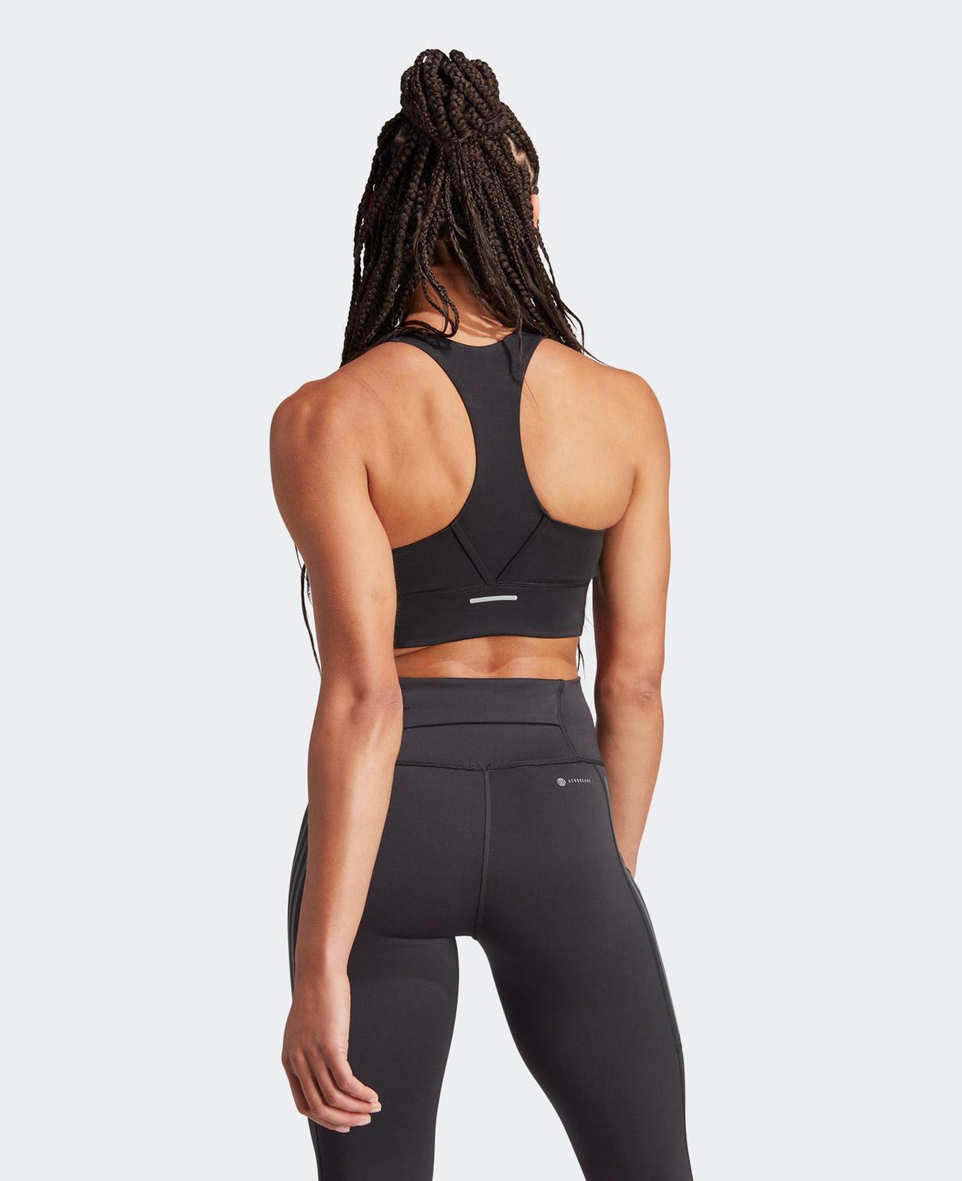 adidas Run-Pocket Medium Kadın Siyah Antrenman Bra