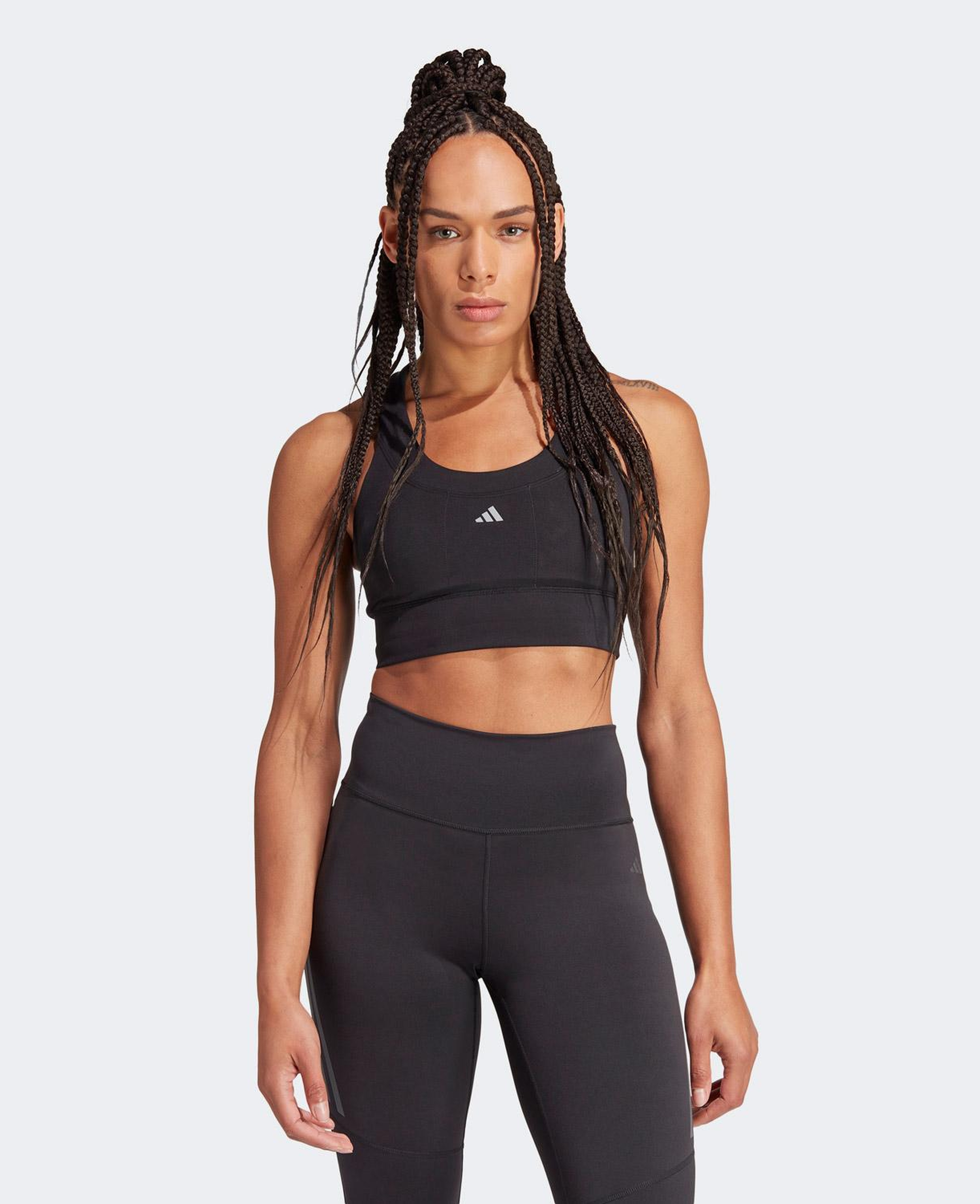 adidas Run-Pocket Medium Kadın Siyah Antrenman Bra