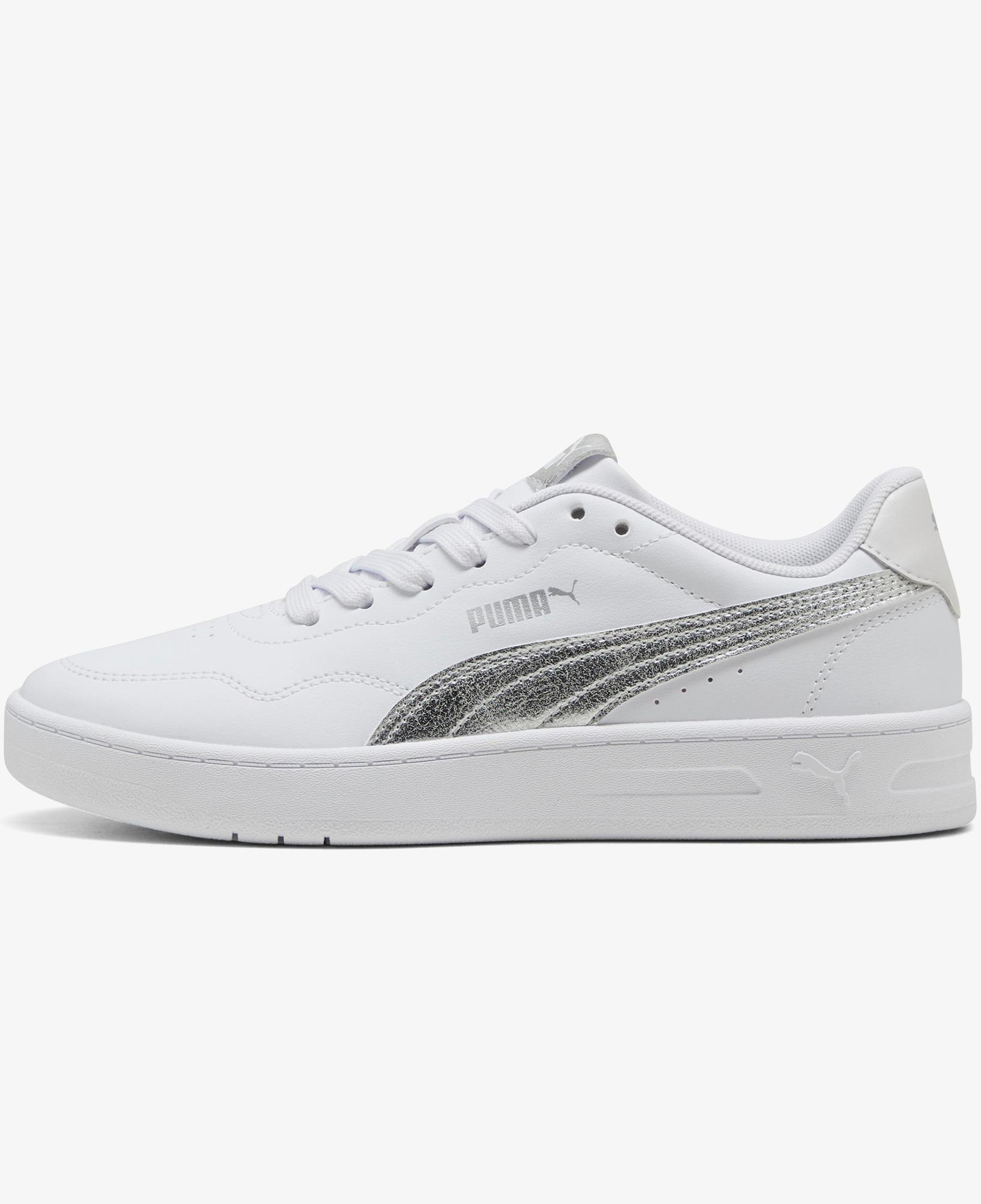 Puma Court Lally Metallic Whisper Kadın Beyaz Spor Ayakkabı