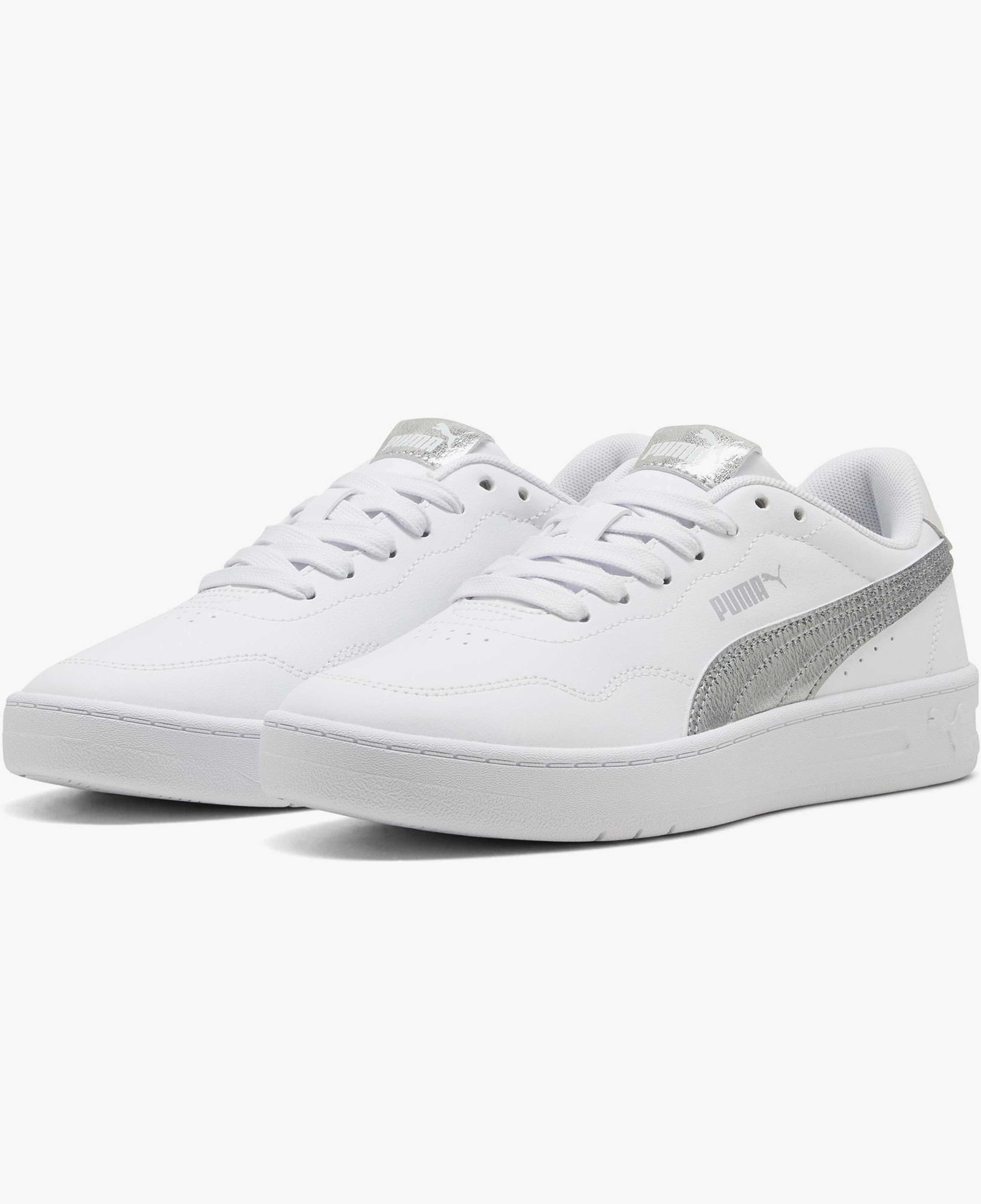 Puma Court Lally Metallic Whisper Kadın Beyaz Spor Ayakkabı