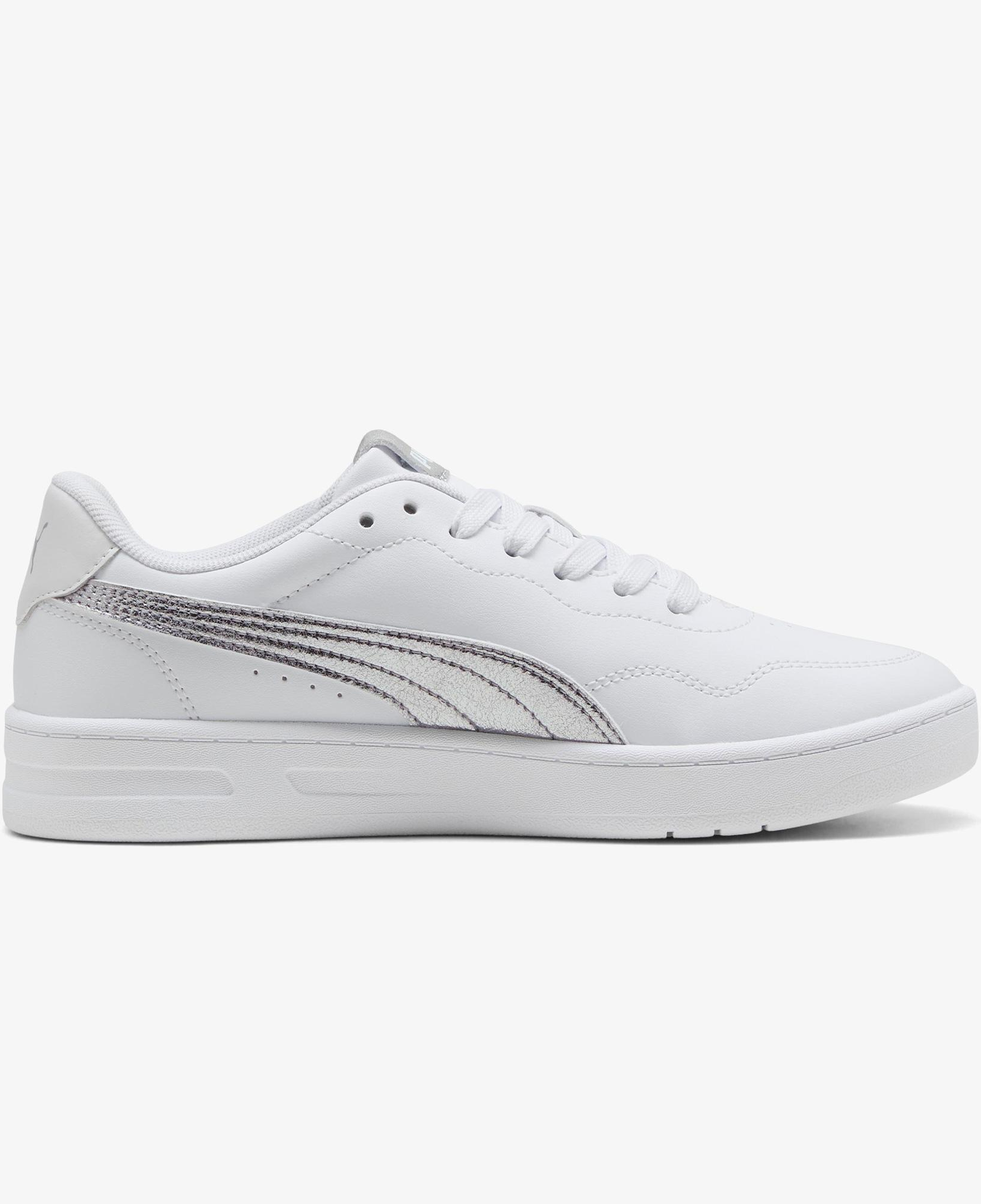 Puma Court Lally Metallic Whisper Kadın Beyaz Spor Ayakkabı