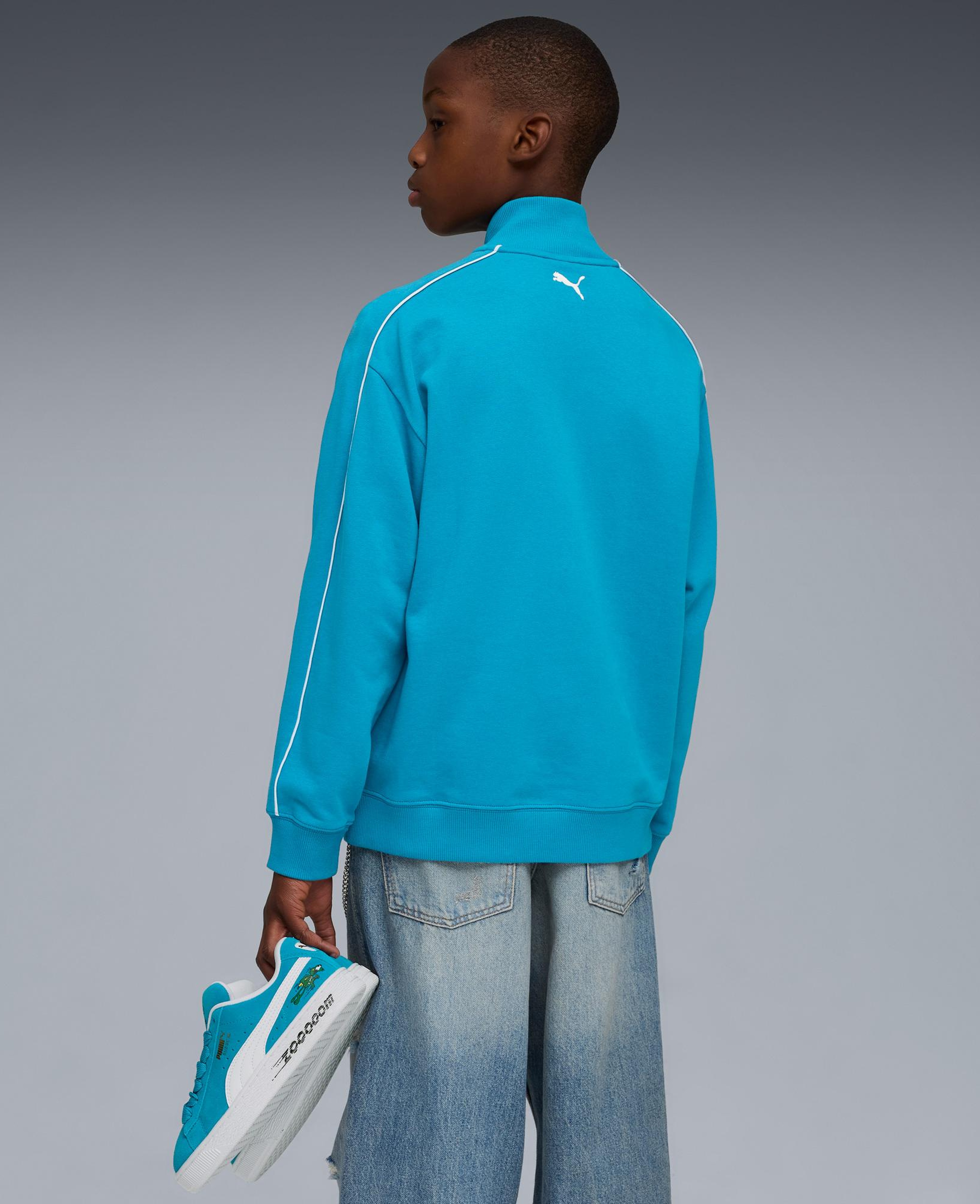 Puma T7 Super Çocuk Mavi Sweatshirt
