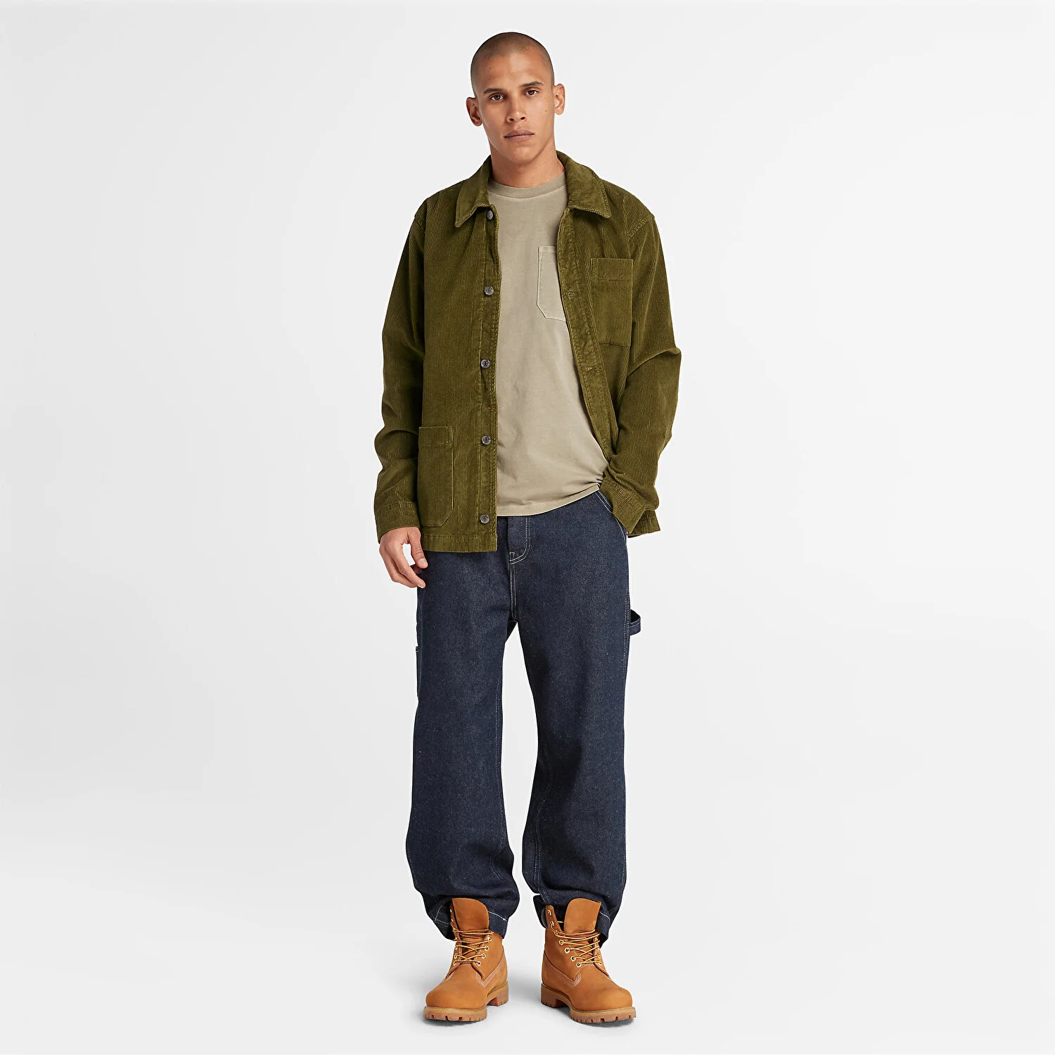 Timberland Kempshire Corduroy Chore Erkek Yeşil Ceket