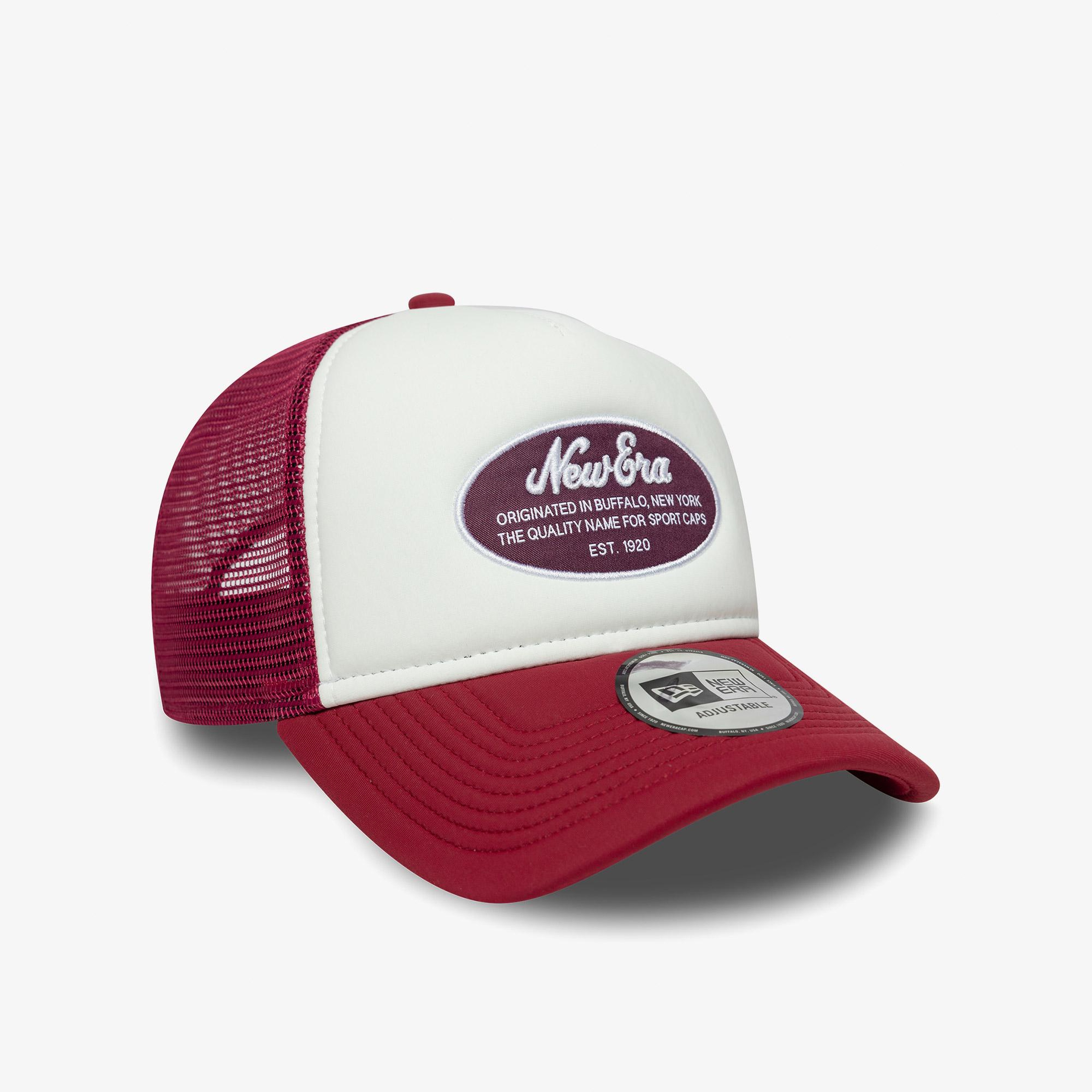 New Era Oval Foam Patch Trucker Kadın Kırmızı/Beyaz Şapka