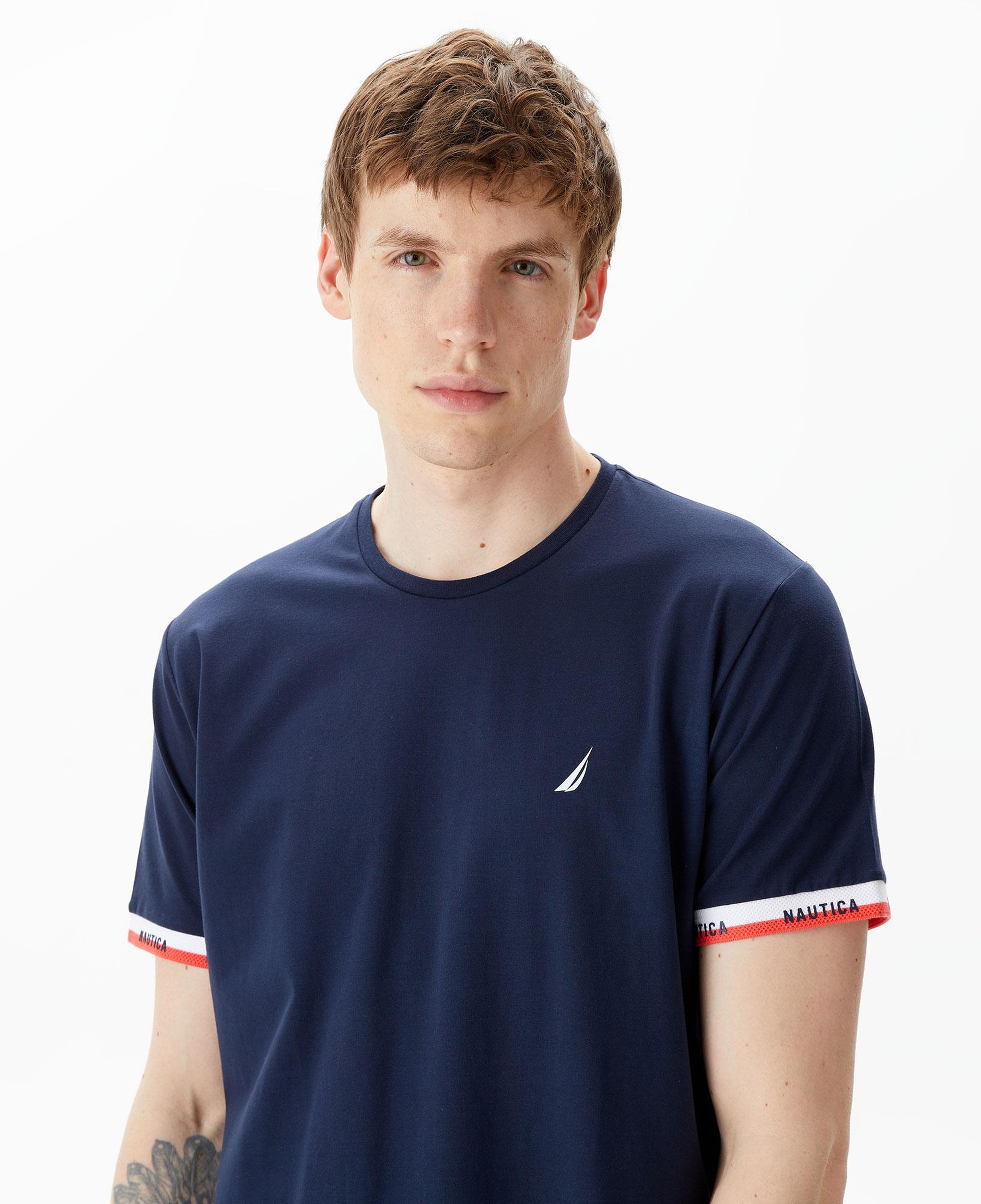 Nautica Erkek Lacivert Standart Fit T-Shirt
