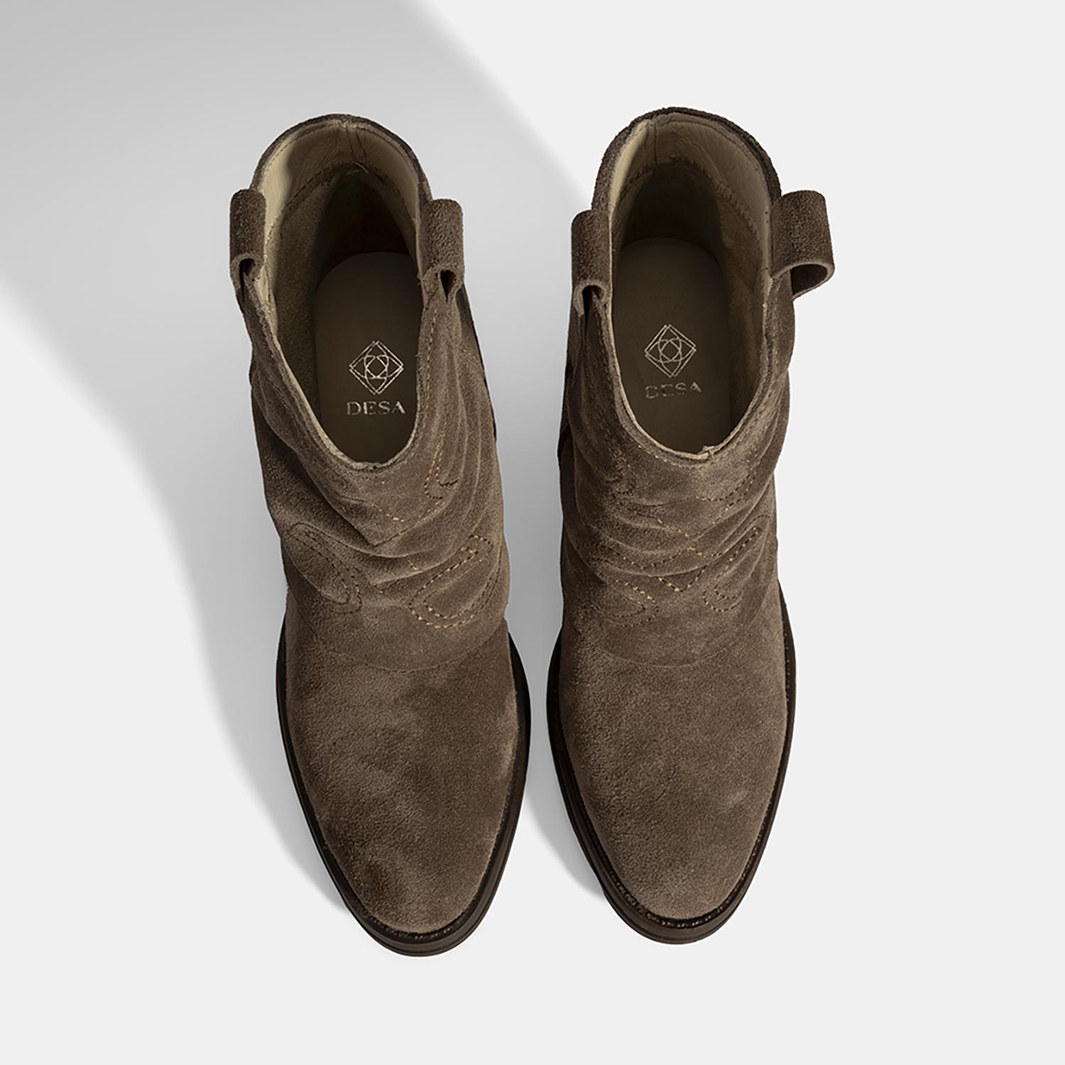 Kadın Vizon İşleme Detaylı Kalın Topuklu Bot