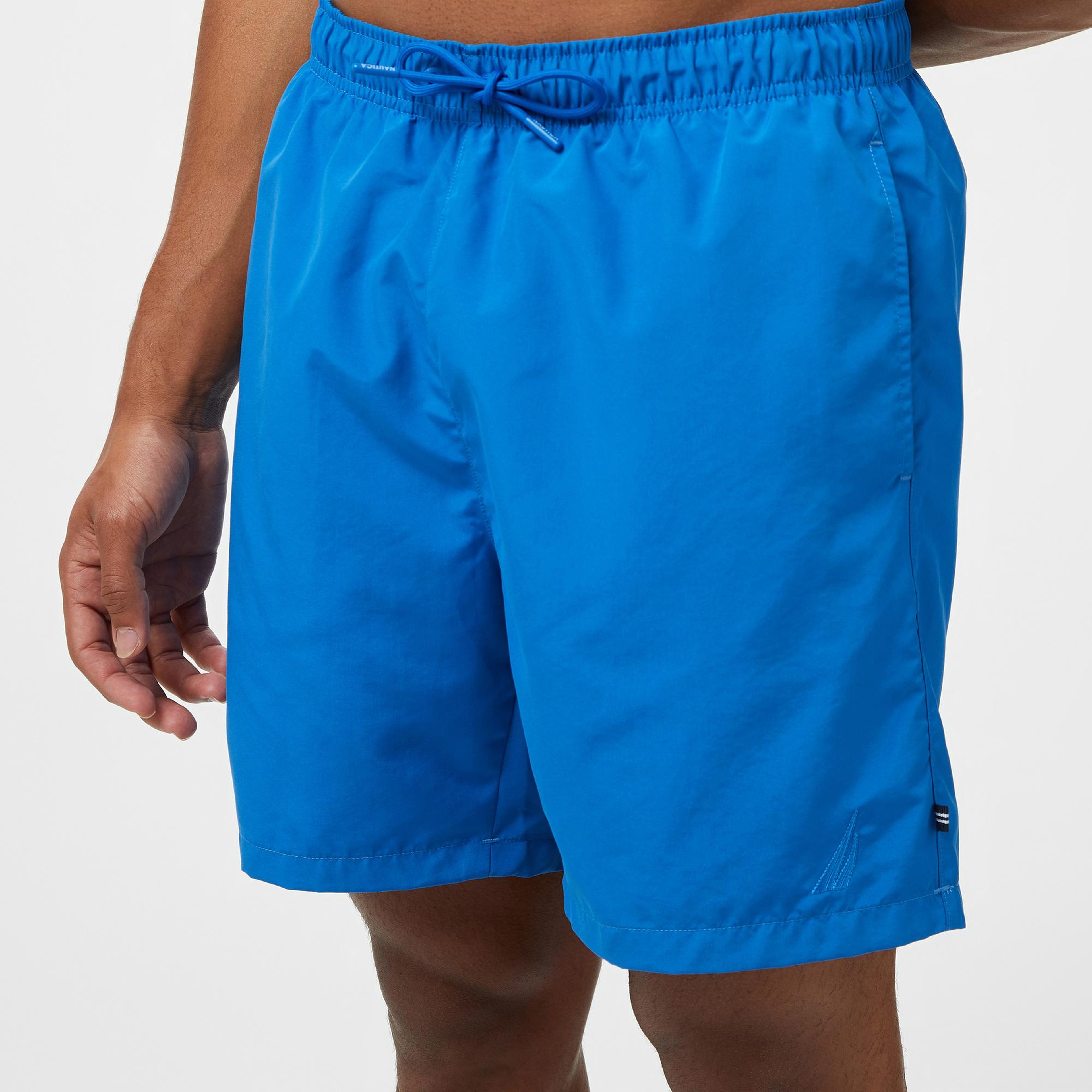 Nautica Erkek Mavi Regular Fit Suda Renk Değiştiren Deniz Şortu