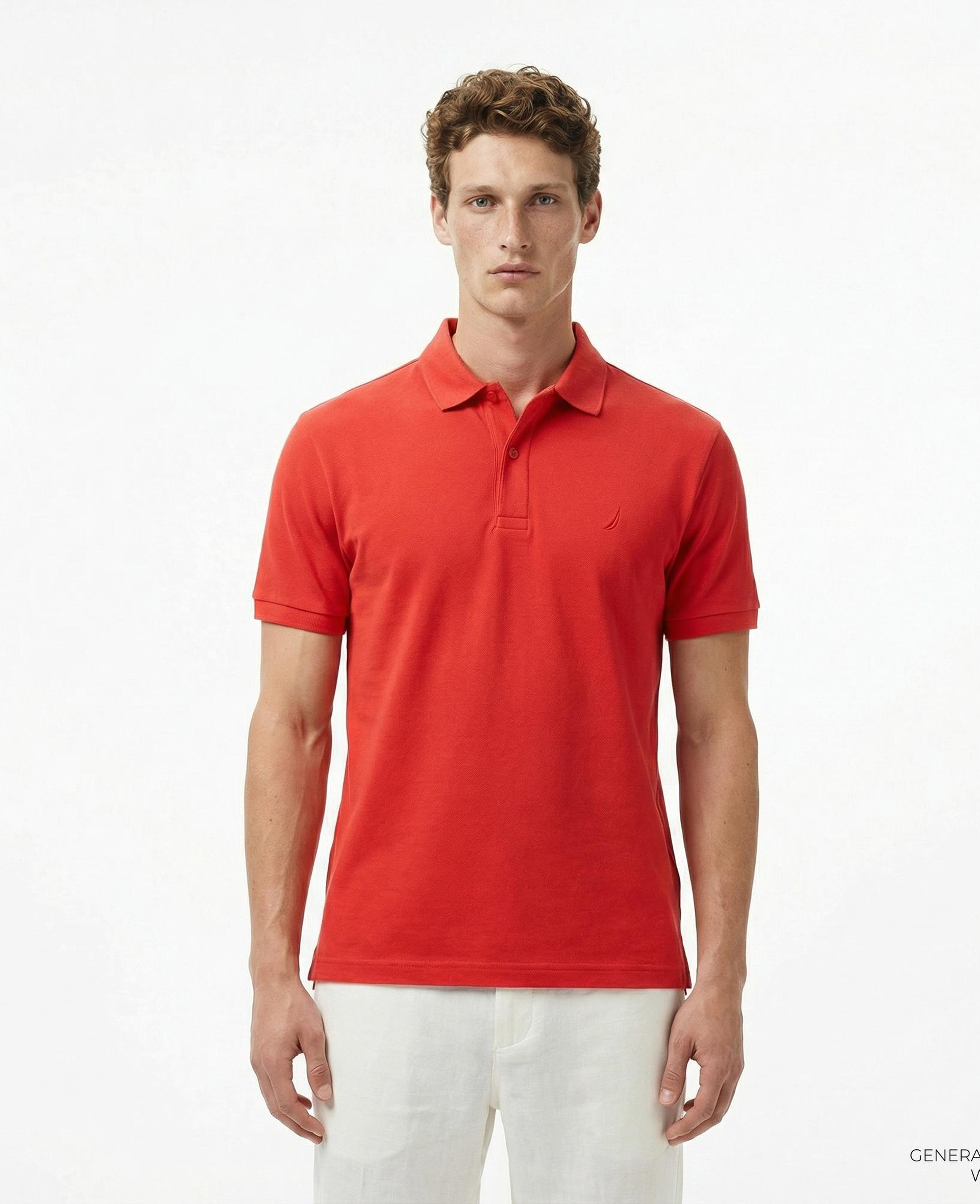 Nautica Erkek Kırmızı Slim Fit Kısa Kollu Polo Yaka T-Shirt