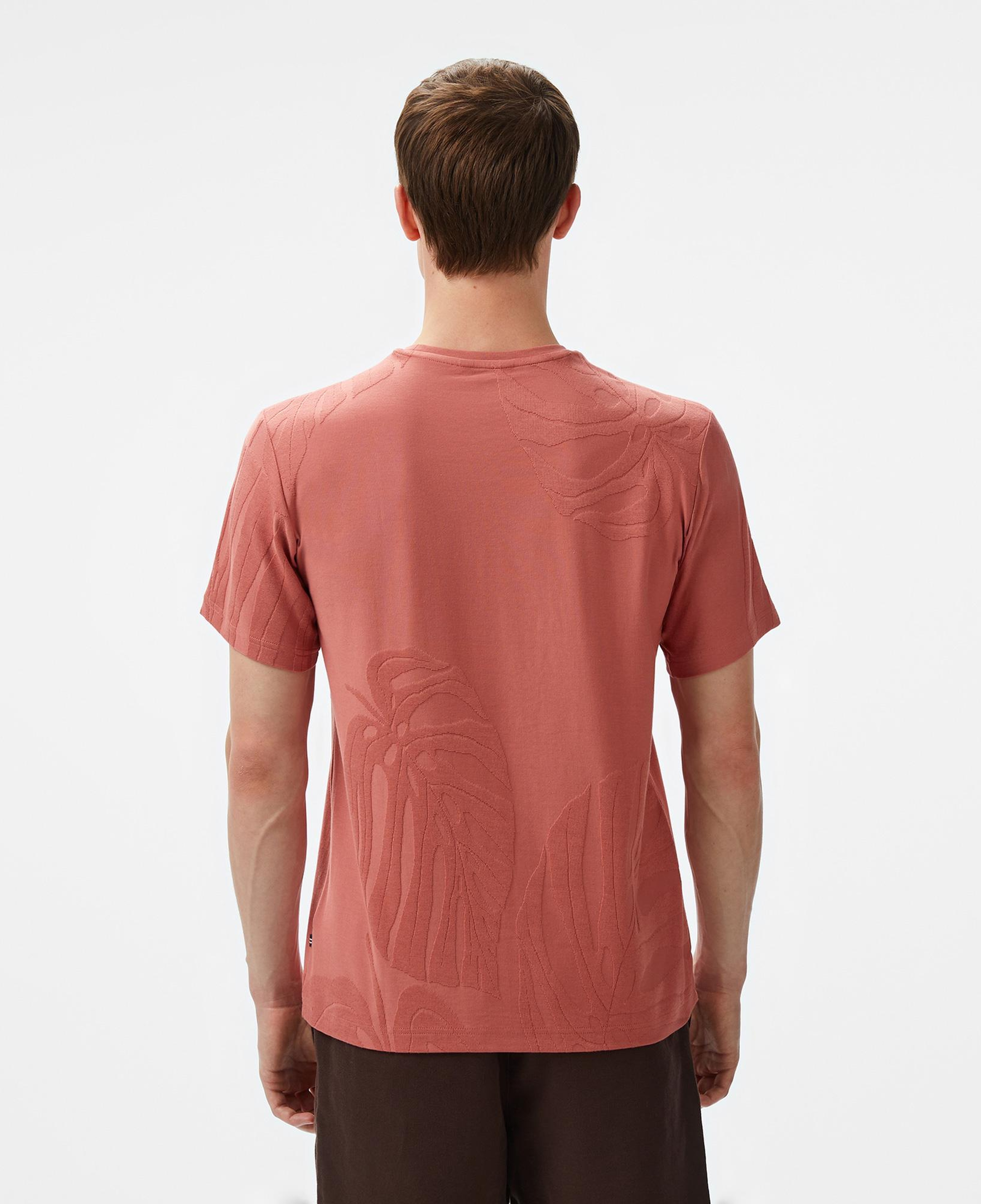 Nautica Erkek Kahverengi Regular Fit DEsenli T-Shirt