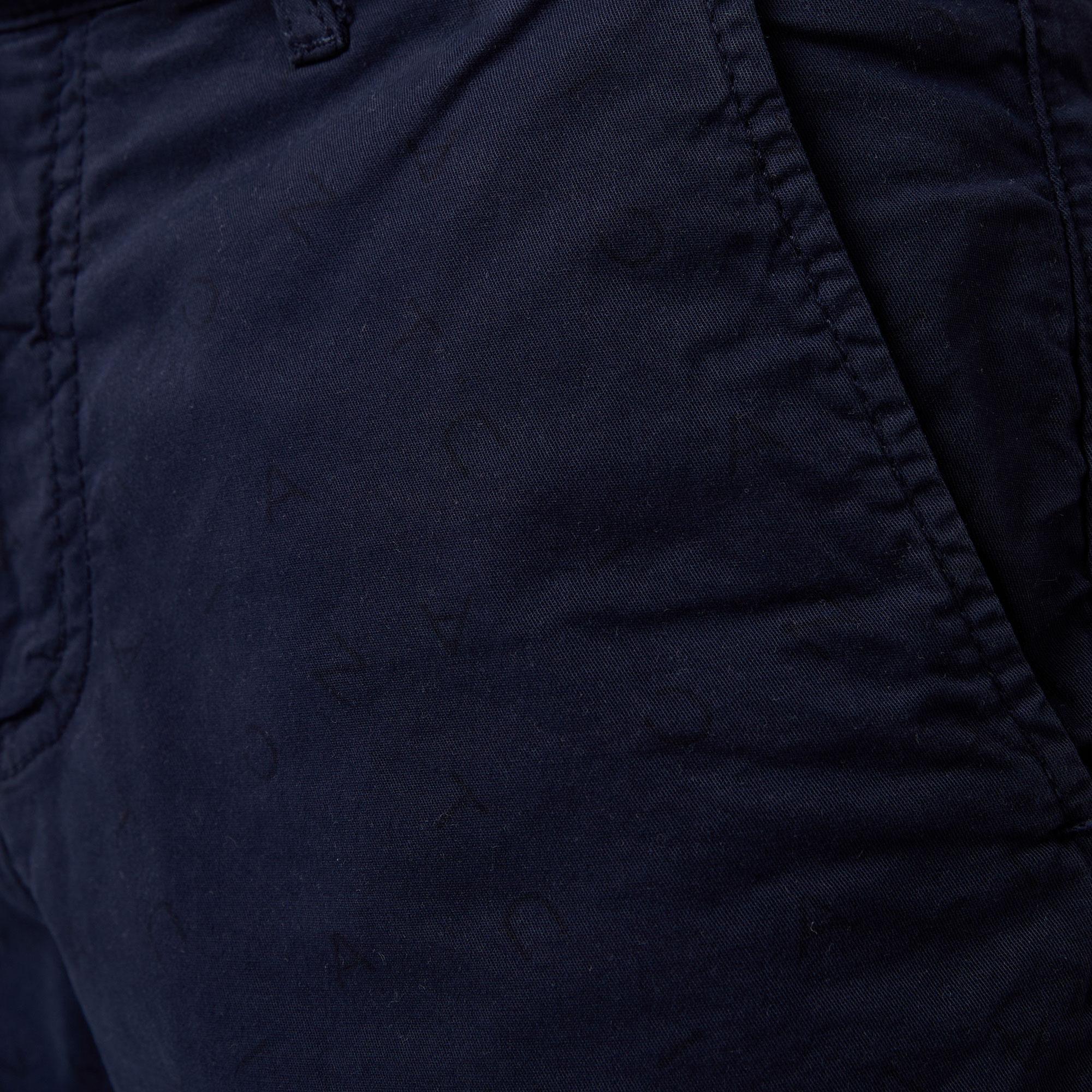 Nautica Erkek Lacivert Slim Fit Baskılı Bermuda