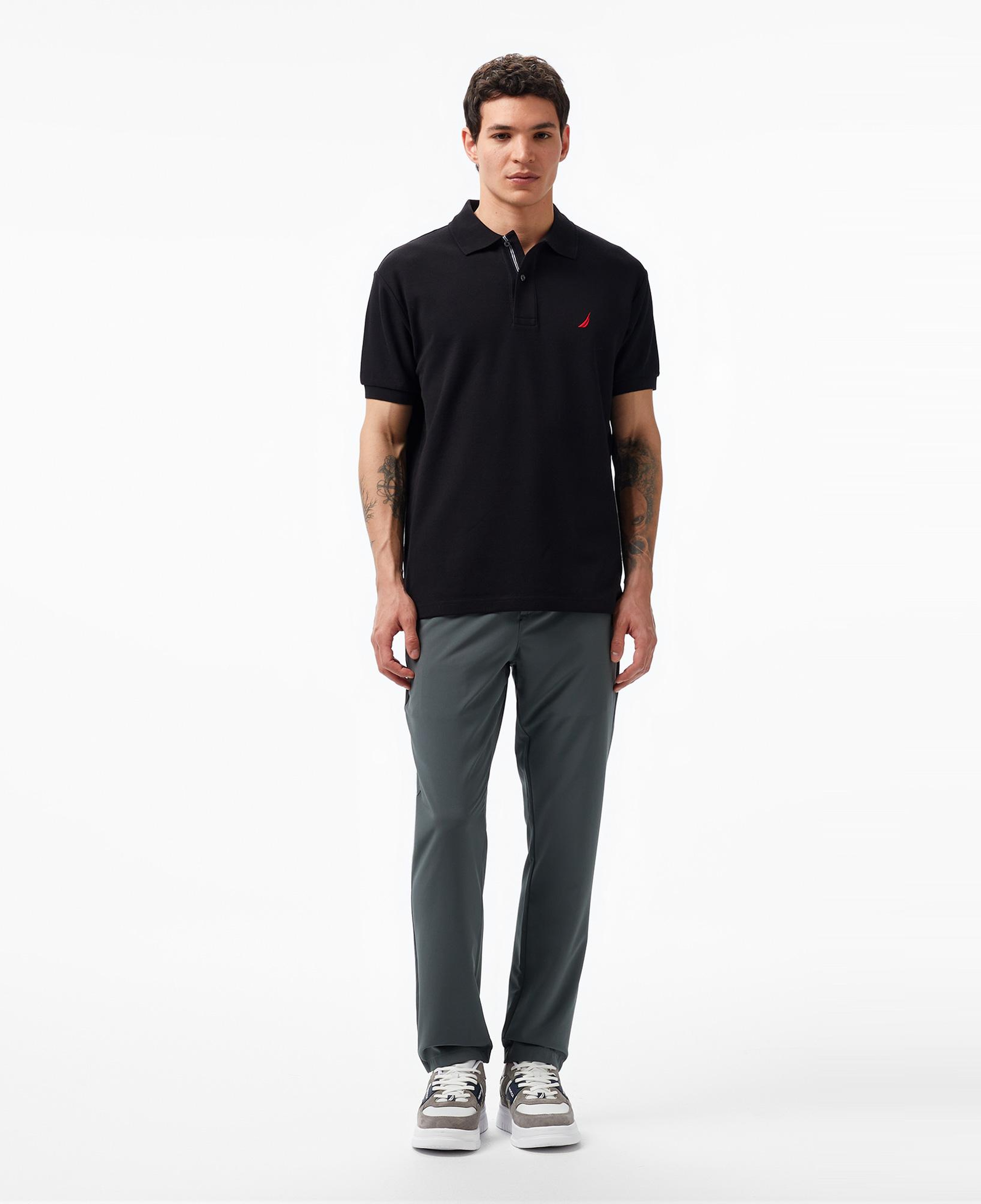 Nautica Erkek Siyah Classic Fit Kısa Kollu Polo