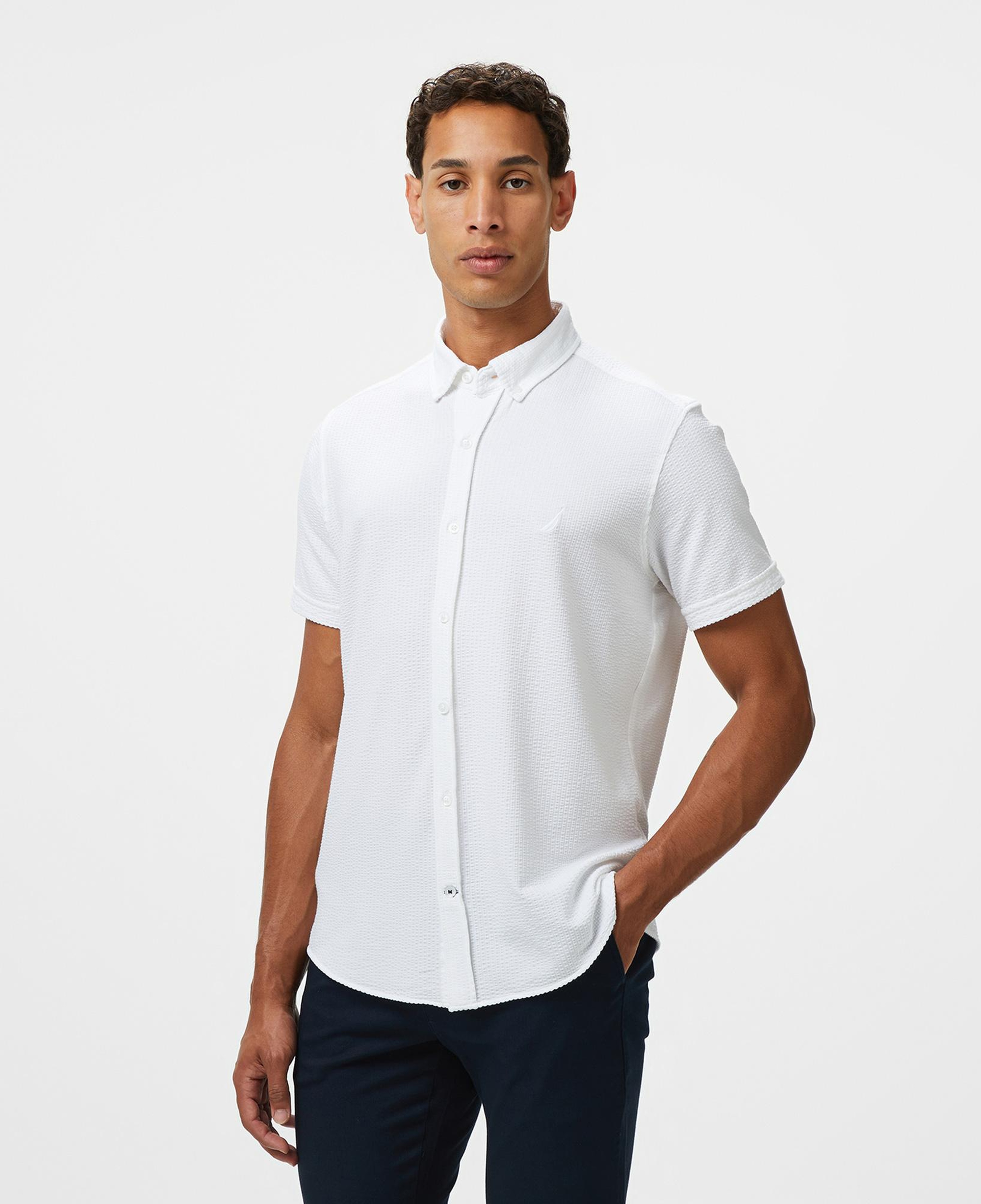 Nautica Erkek Beyaz Classic Fit Gömlek