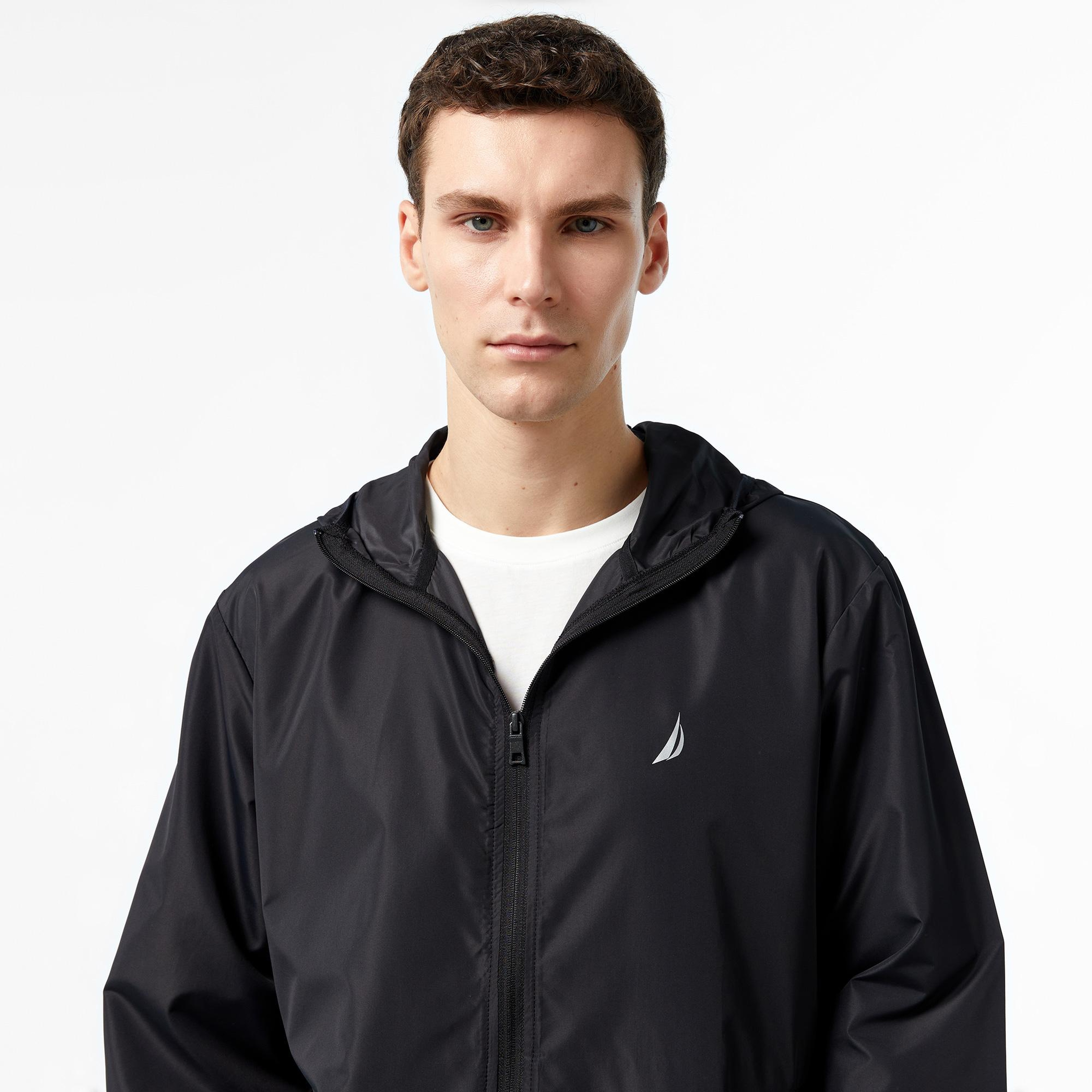 Nautica Erkek Siyah Yağmurluk