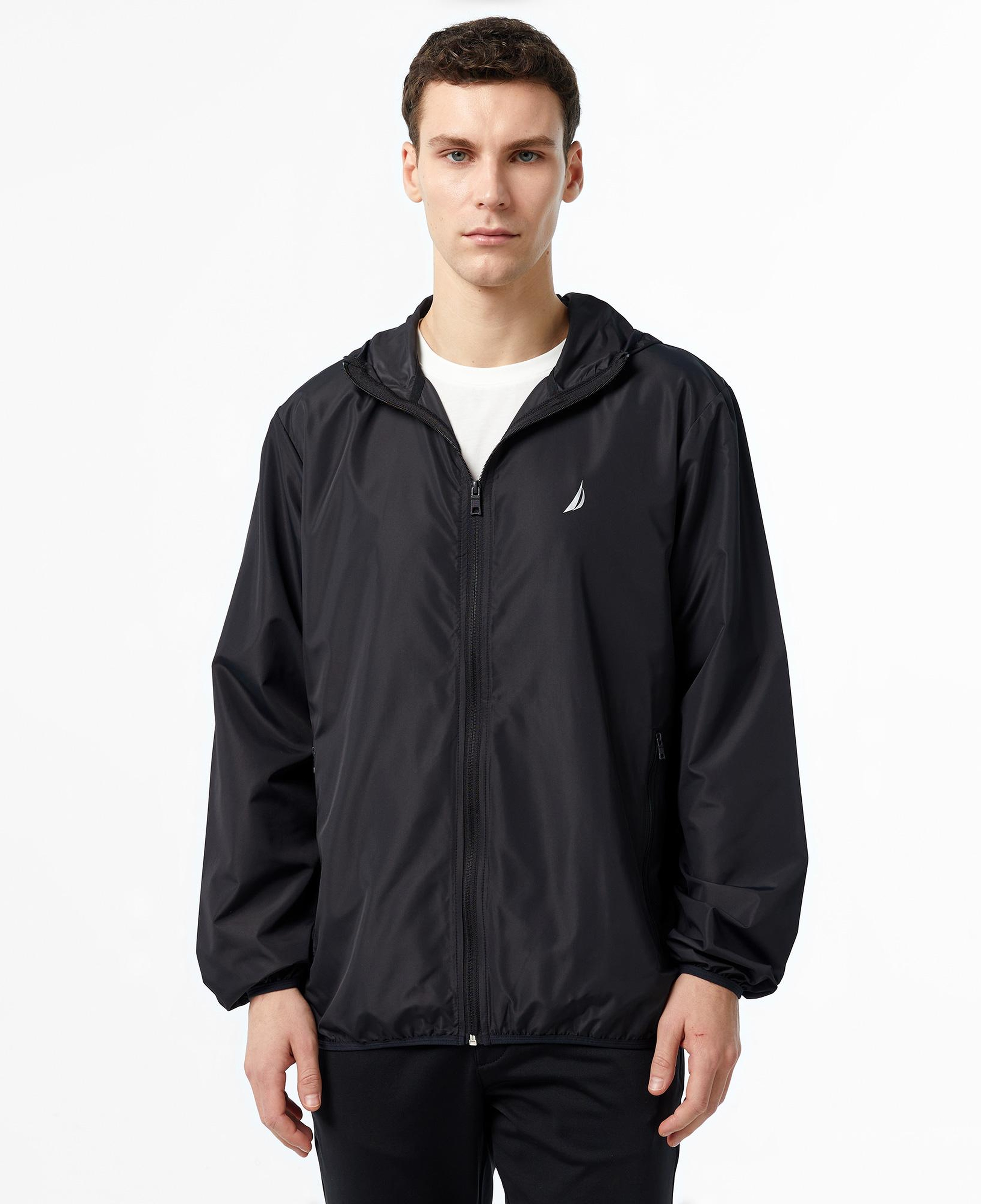 Nautica Erkek Siyah Yağmurluk