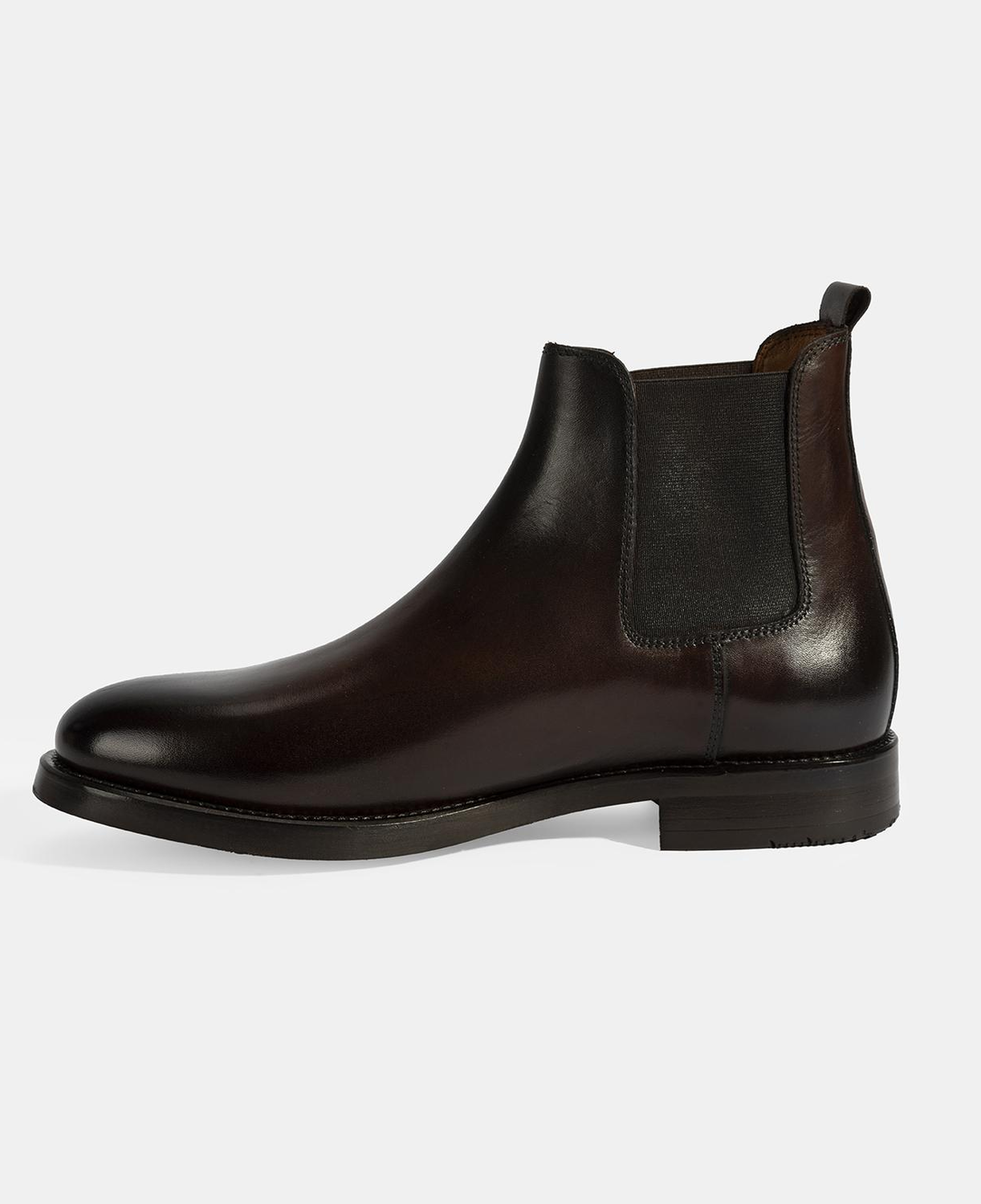 Erkek Kahve Lastikli Deri Bot