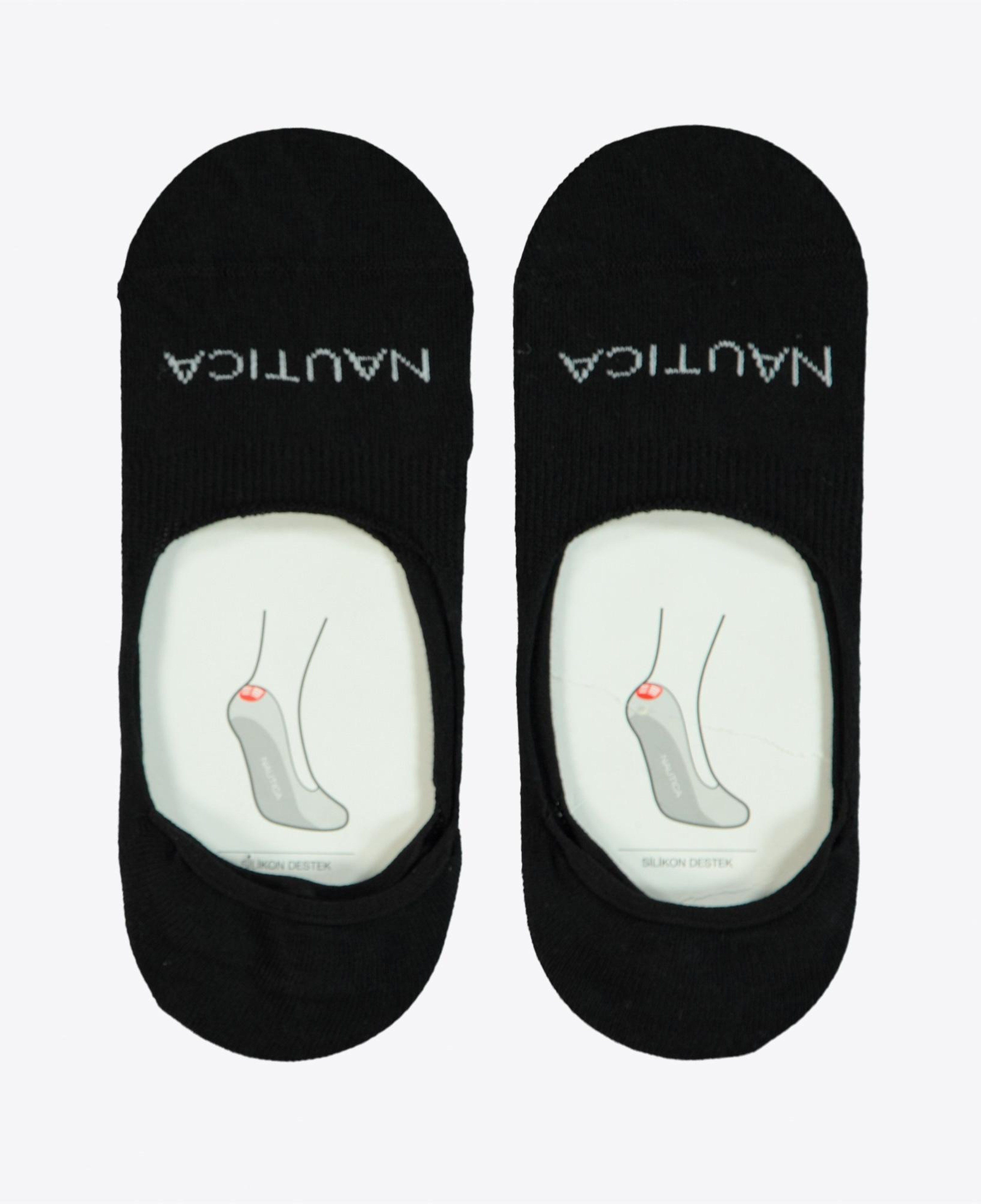 Nautica Unisex Siyah 2'li Babet Çorap