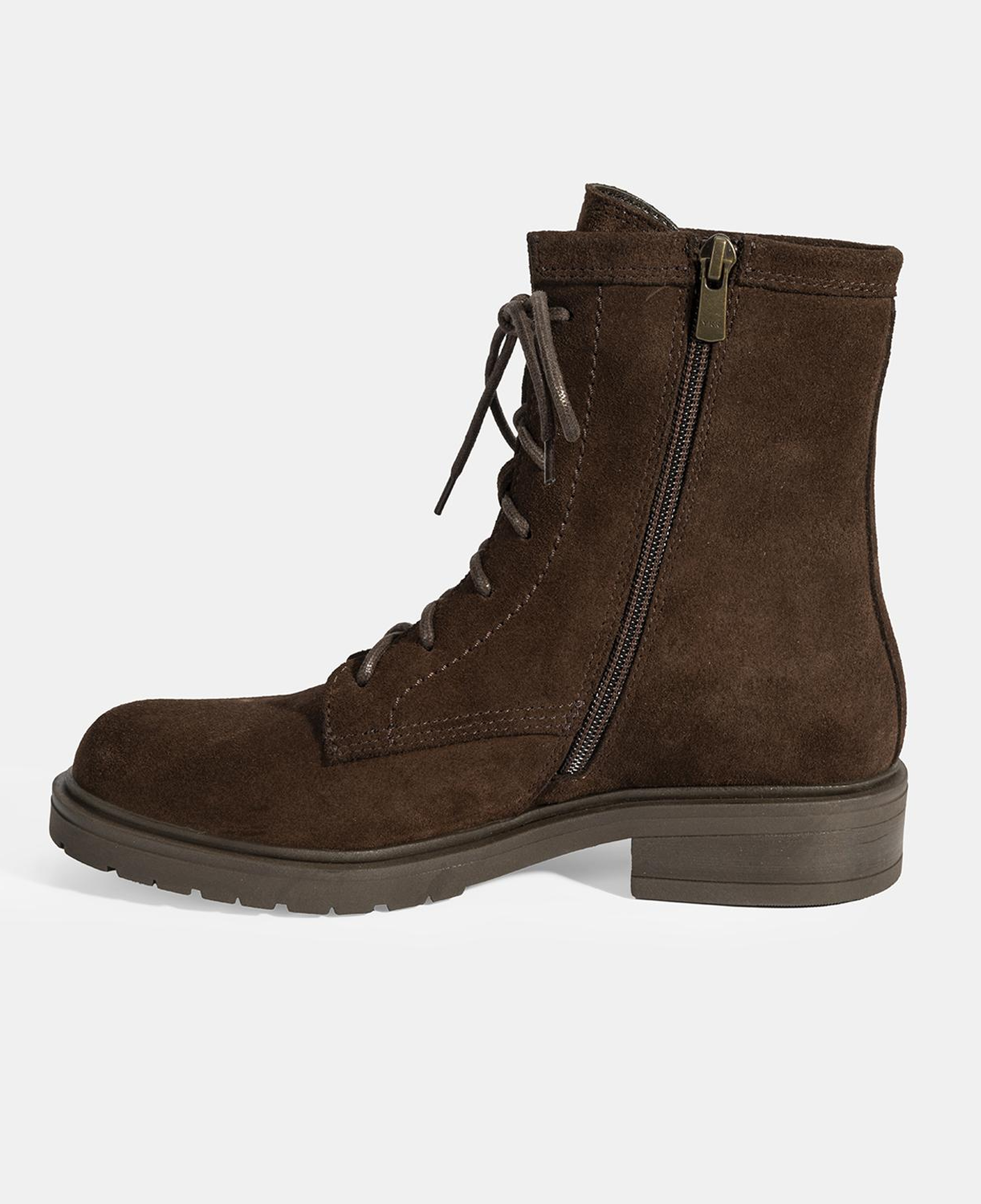 Kadın Kahve Bağcık Detaylı Süet Bot