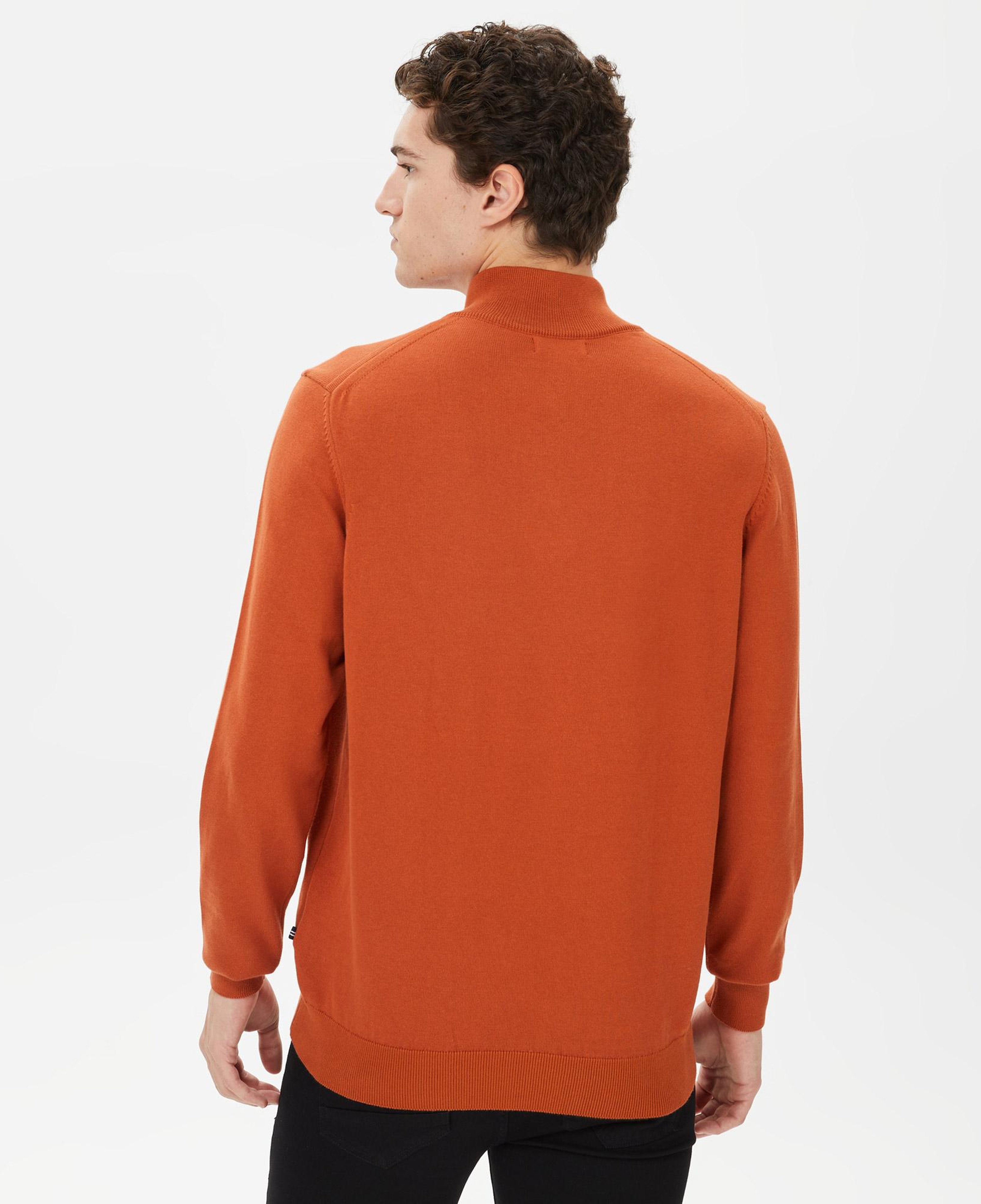 Nautica Erkek Turuncu Standart Fit Dik Yakalı Kazak