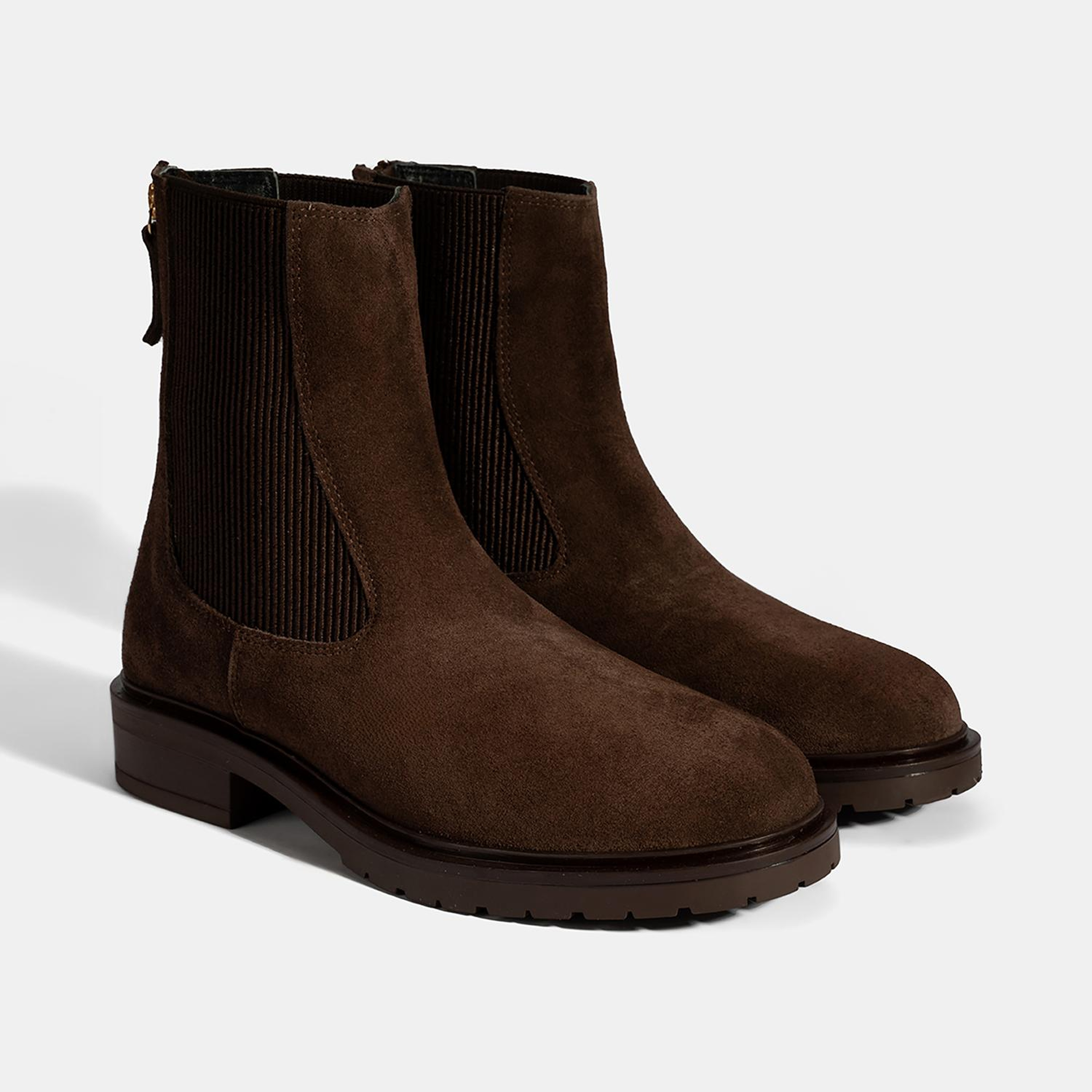 Kadın Kahve Lastikli Süet Chelsea Bot